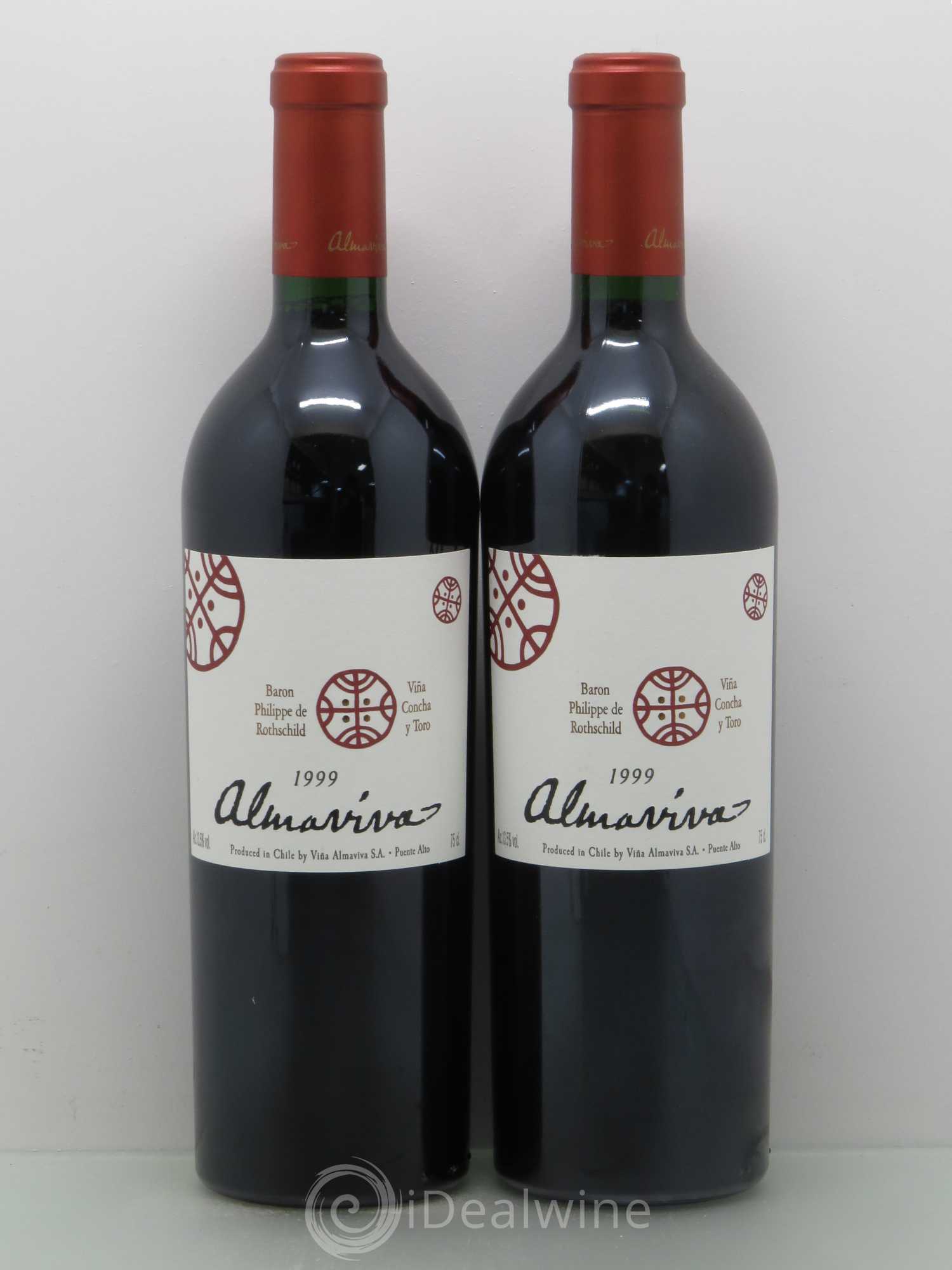 Chili Almaviva Baron P. de Rothschild Concha y Toro 1999 - Lot de 2 bouteilles - 0