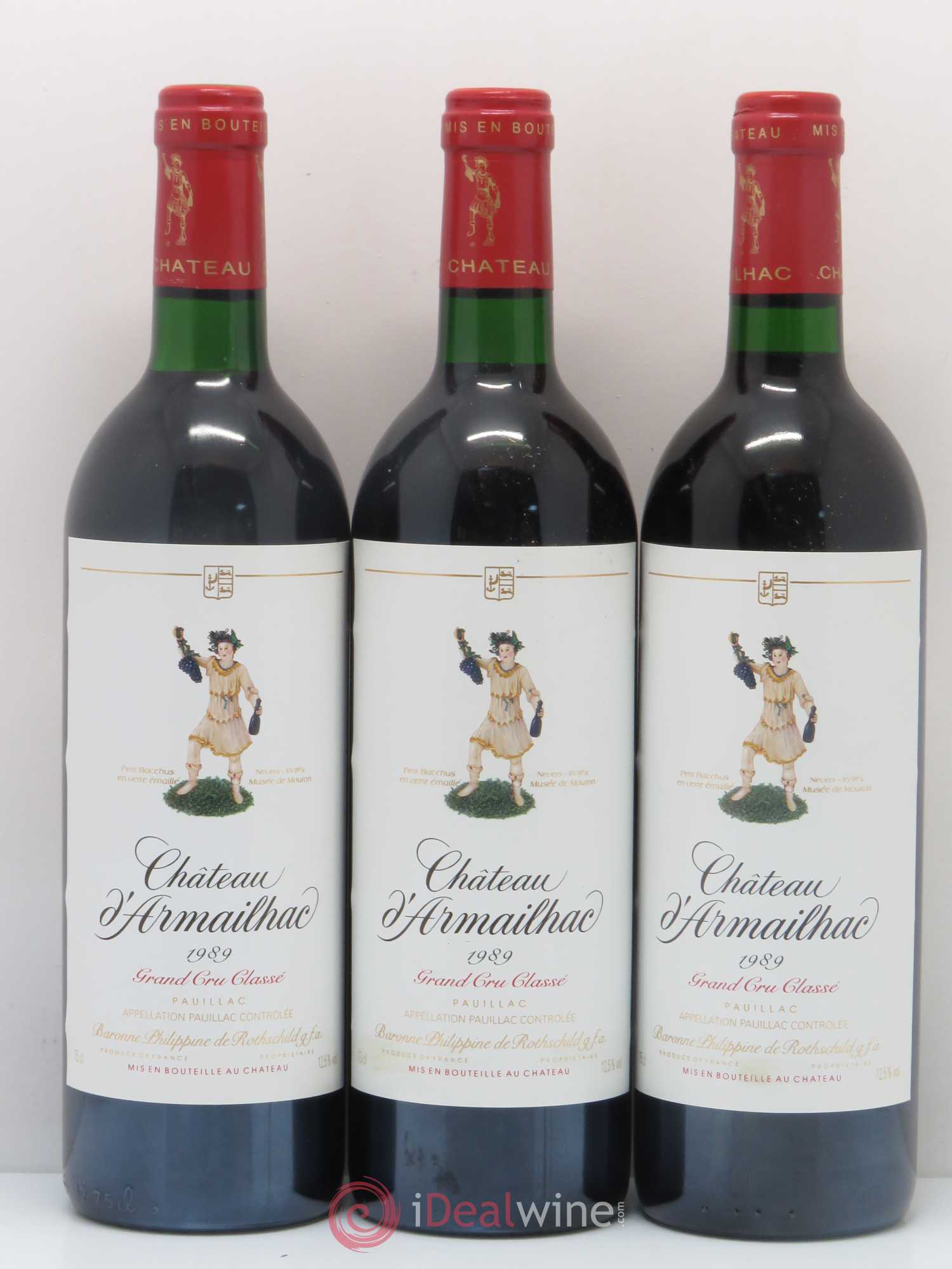 Château d' Armailhac - Mouton Baron(ne) Philippe 5ème Grand Cru Classé 1989 - Lot de 6 bouteilles - 2