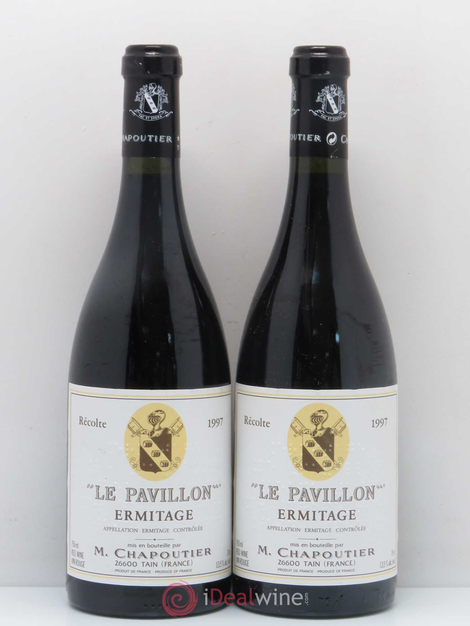 Hermitage Ermitage Le Pavillon Chapoutier 1997 - Lot de 2 bouteilles - 0