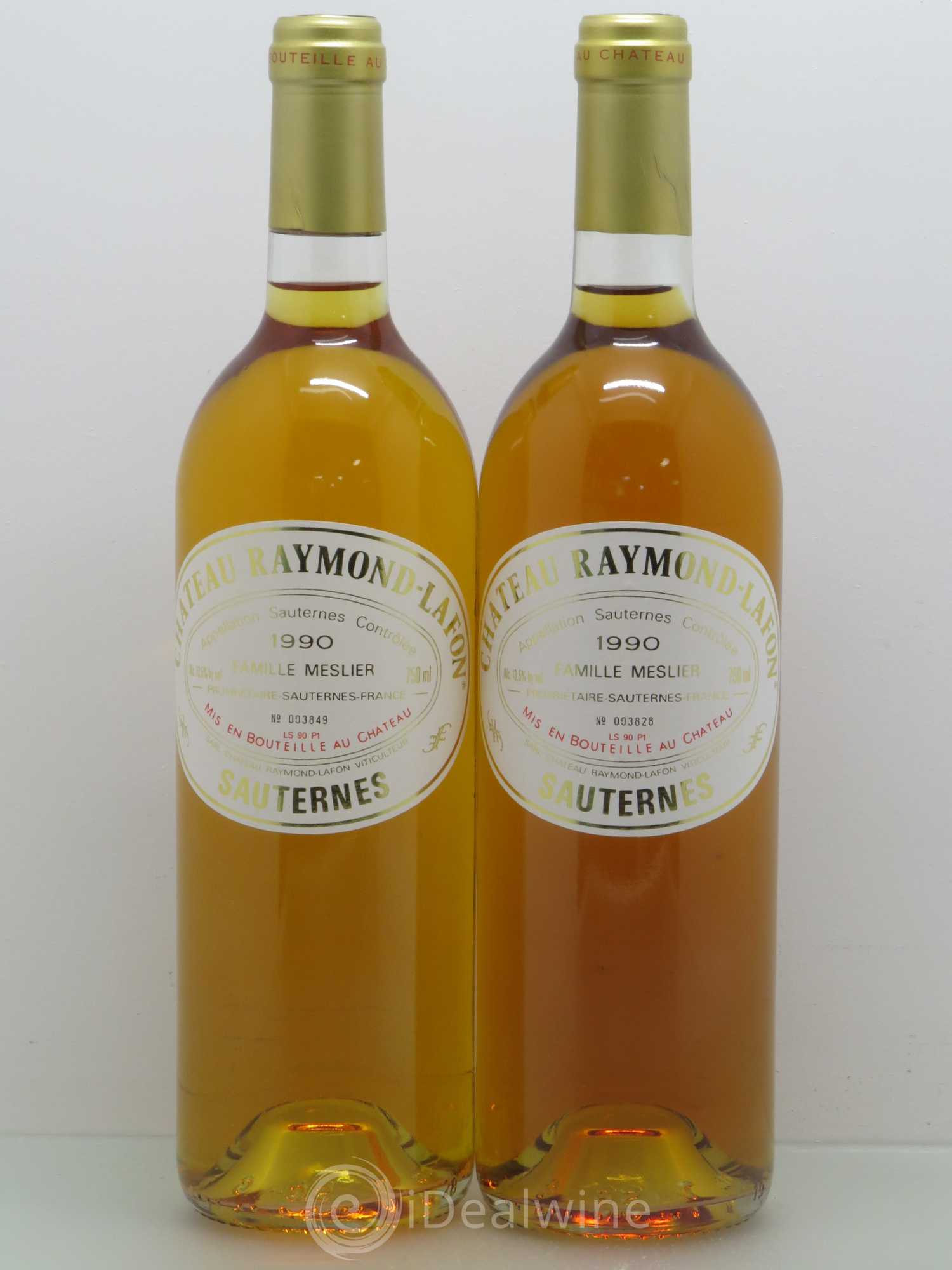 Château Raymond Lafon 1990 - Lotto di 2 bottiglie - 0