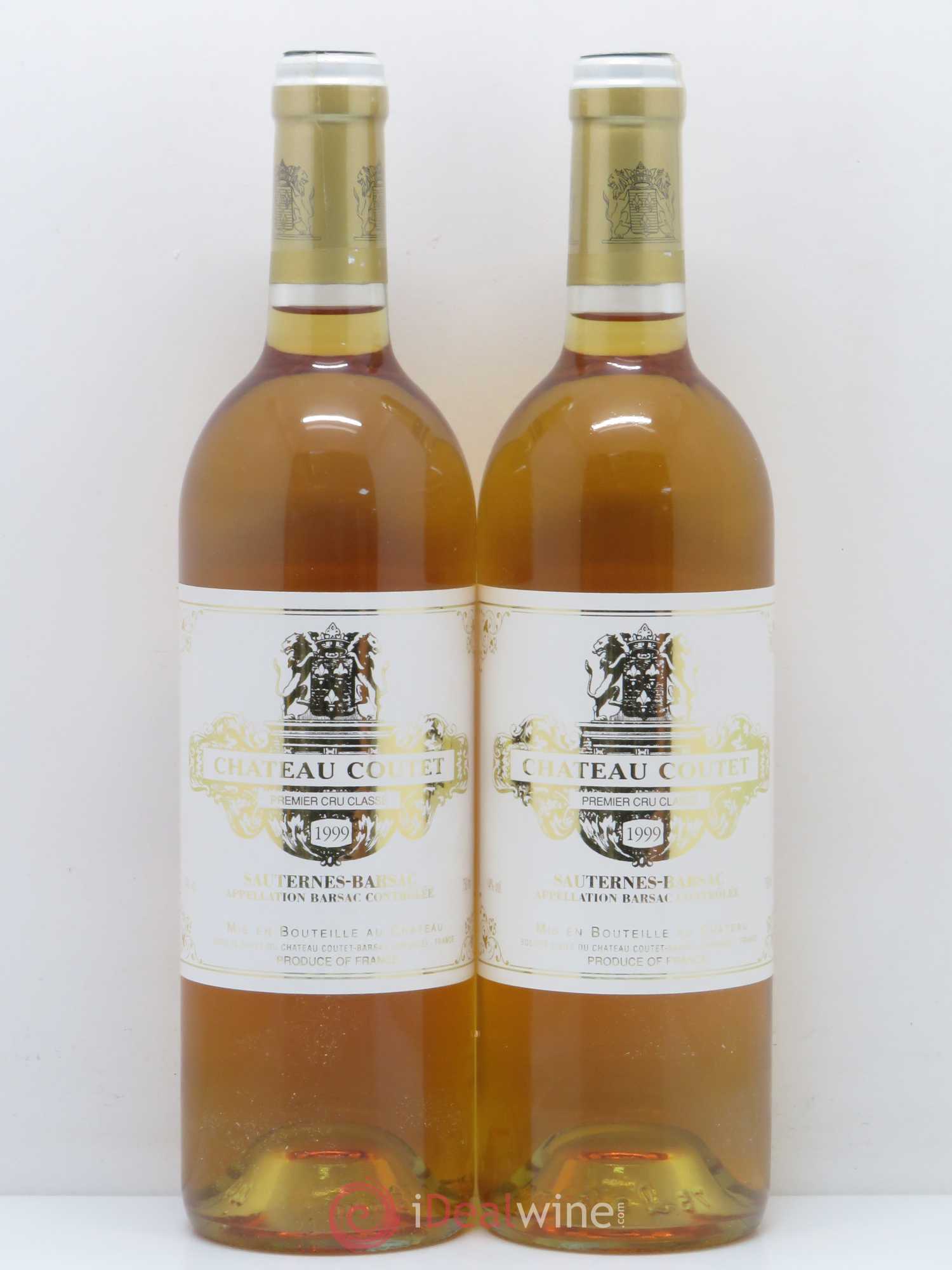 Château Coutet 1er Grand Cru Classé 1999 - Lotto di 2 bottiglie - 0