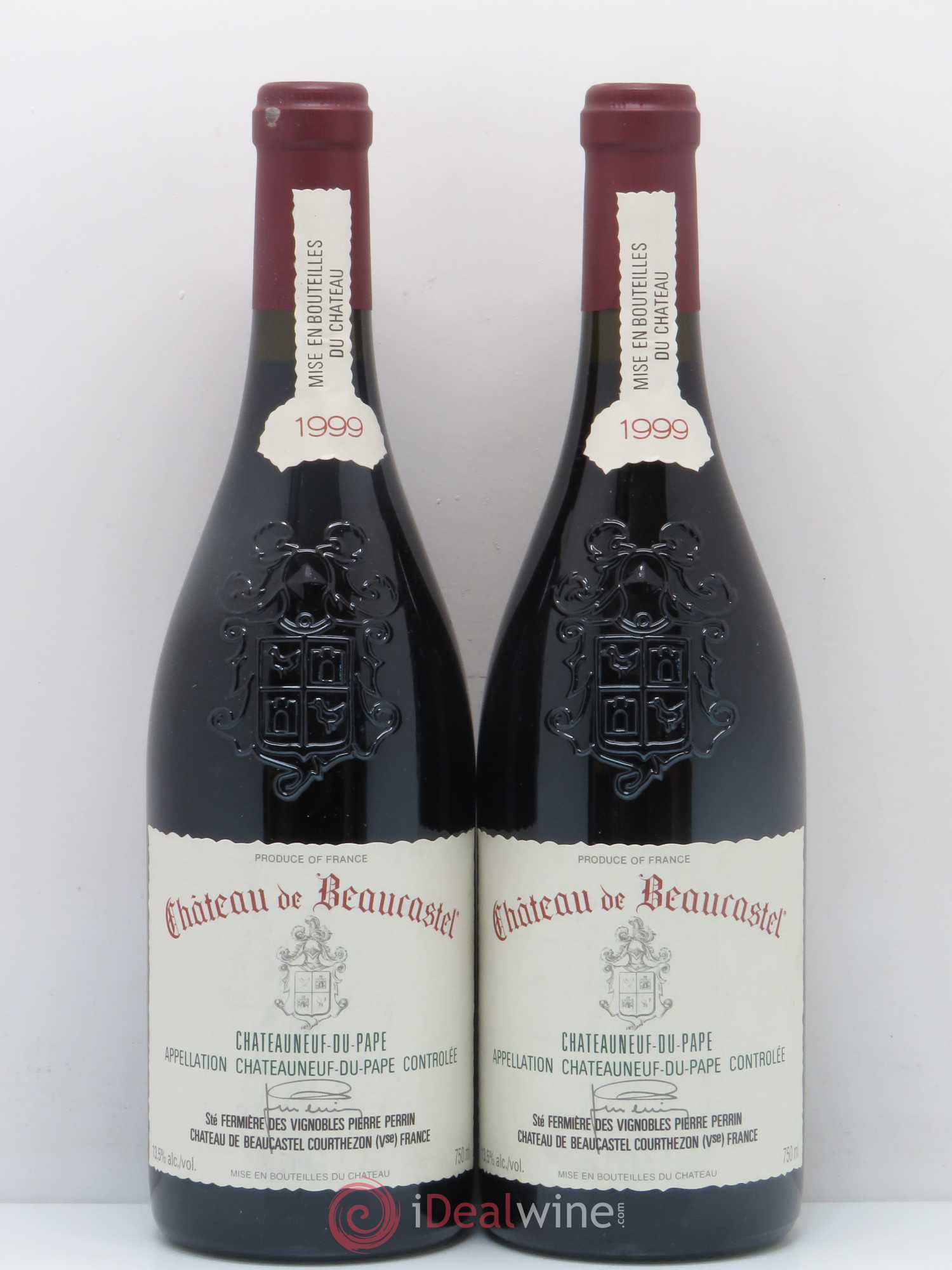 Châteauneuf-du-Pape Château de Beaucastel Famille Perrin 1999 - Lot de 2 bouteilles - 0