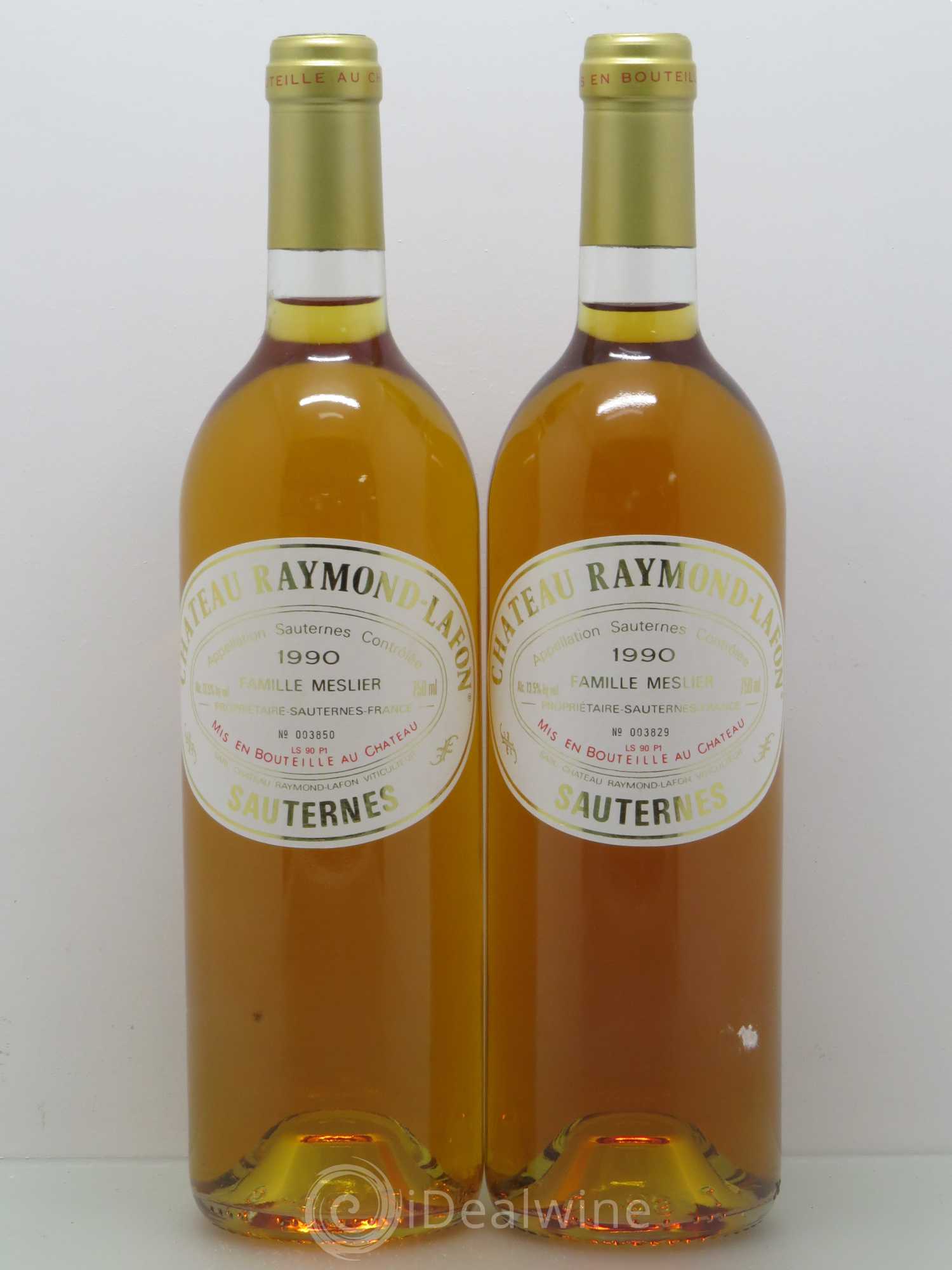 Château Raymond Lafon 1990 - Lot de 2 bouteilles - 0