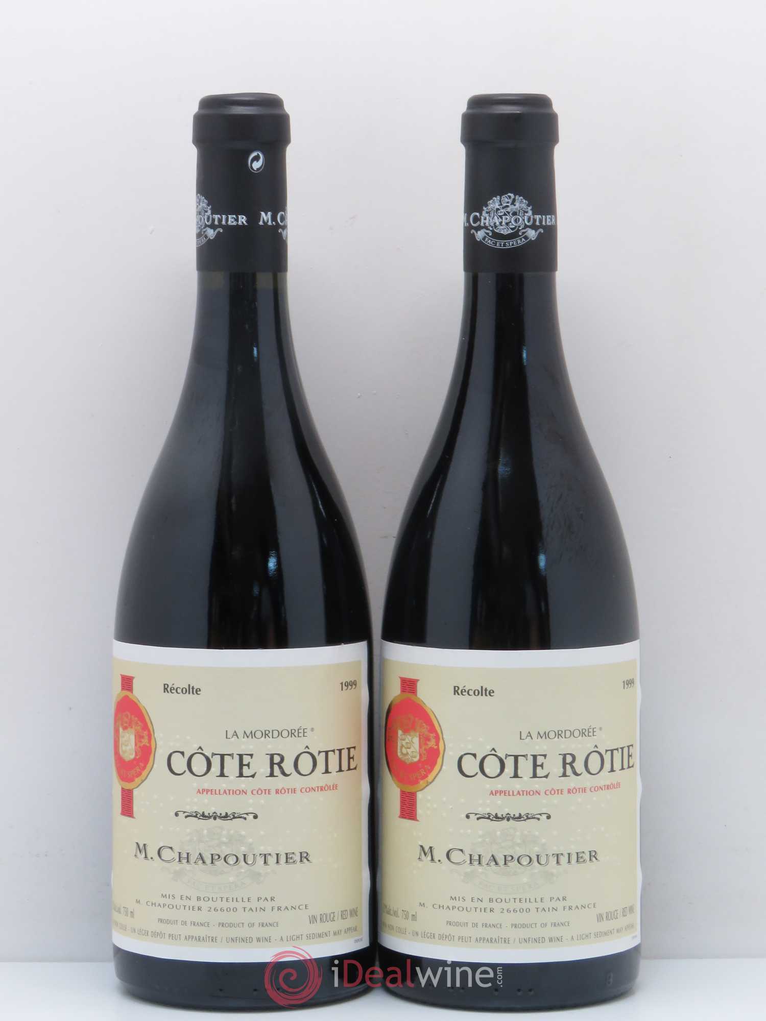 Côte-Rôtie La Mordorée Chapoutier 1999 - Lot de 2 bouteilles - 0