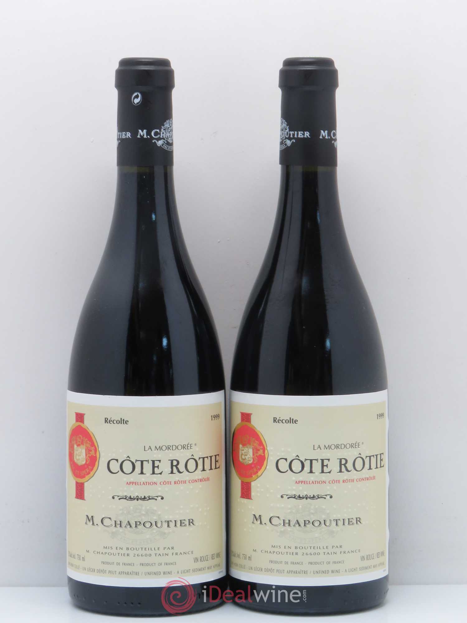 Côte-Rôtie La Mordorée Chapoutier 1999 - Lot de 2 bouteilles - 0