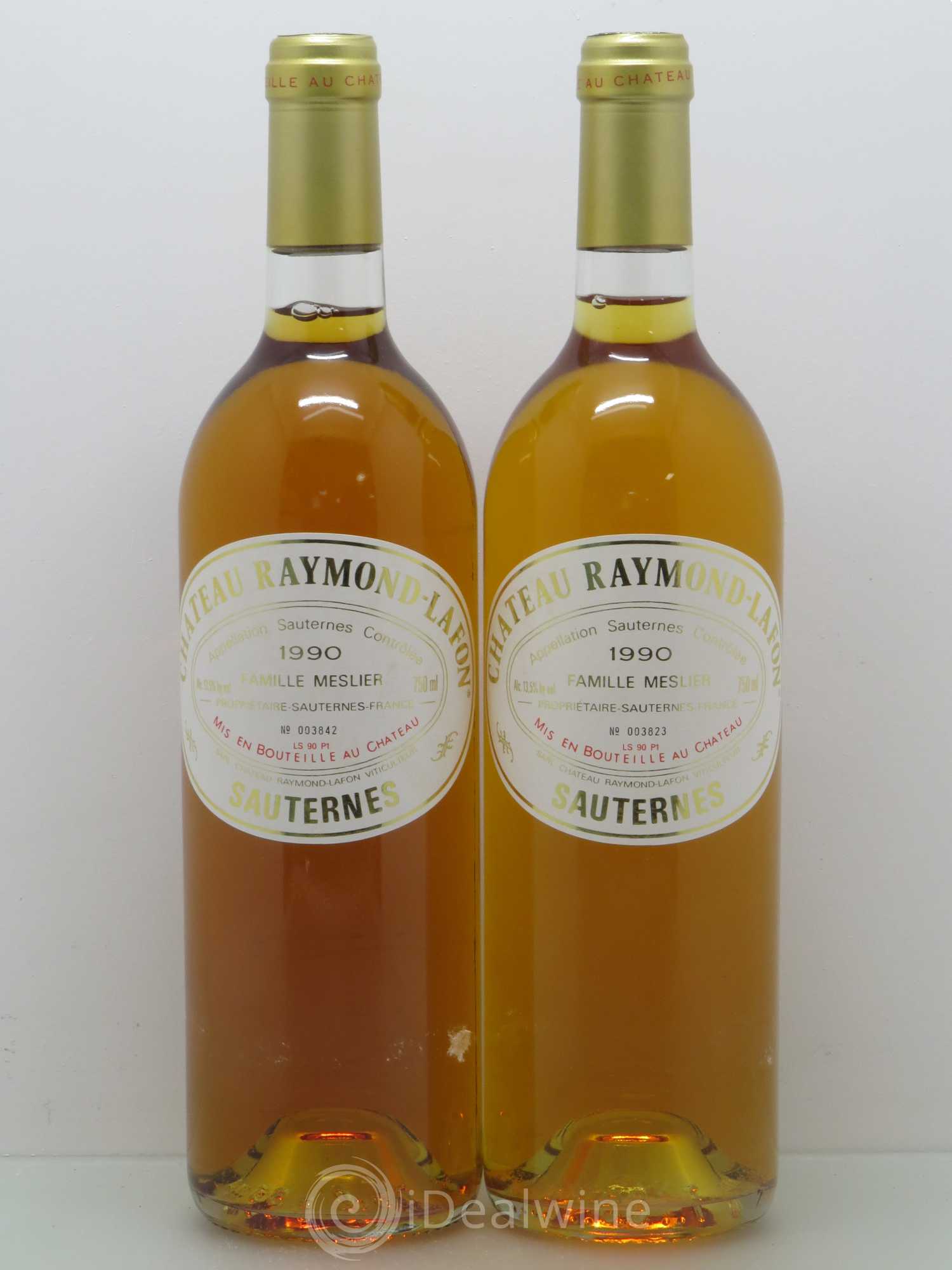 Château Raymond Lafon 1990 - Lotto di 2 bottiglie - 0