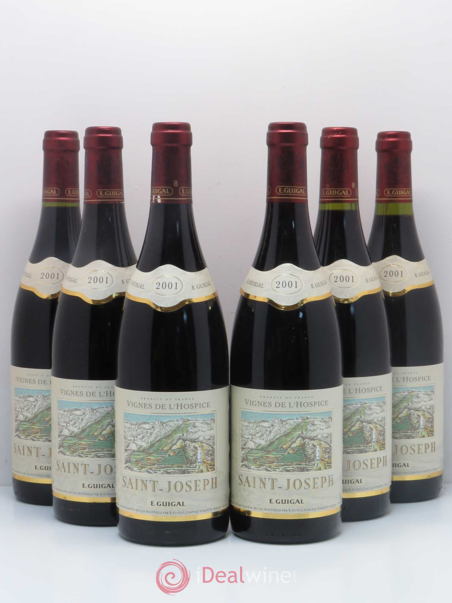 Saint-Joseph Vignes de l'Hospice Guigal 2001 - Lot de 6 bouteilles - 0
