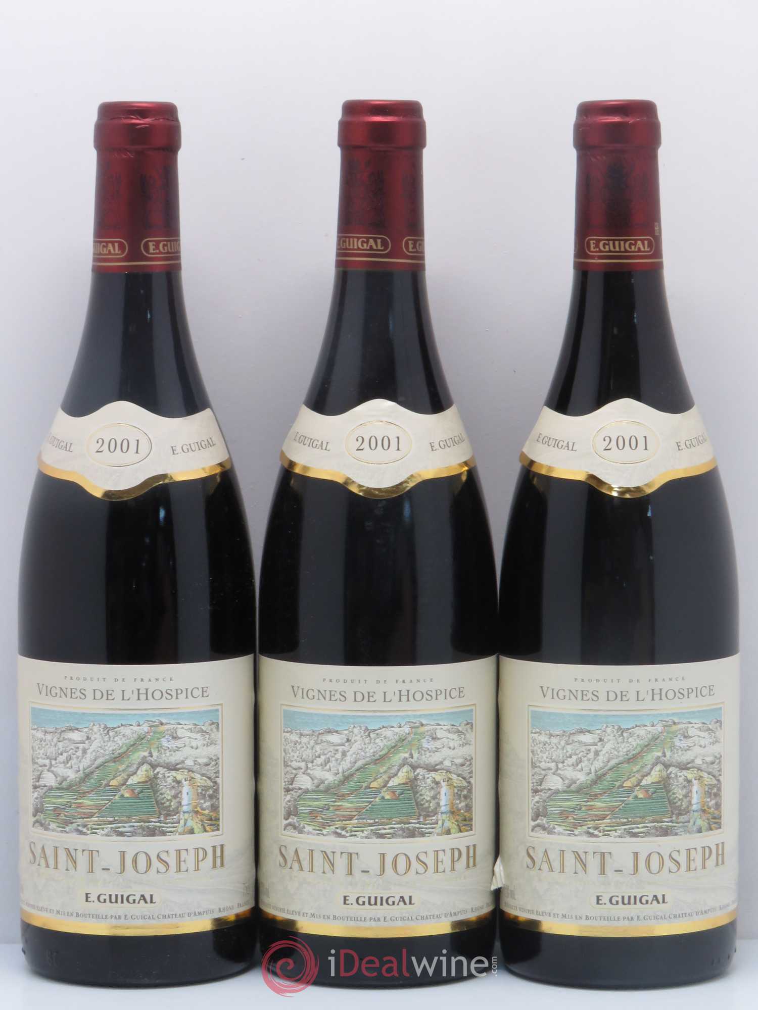 Saint-Joseph Vignes de l'Hospice Guigal 2001 - Lot de 3 bouteilles - 0