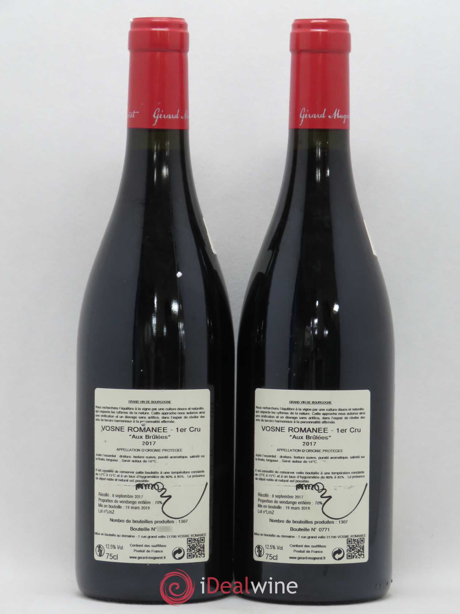 Vosne-Romanée 1er Cru Les Brulées Gérard Mugneret 2017 - Lot de 2 bouteilles - 1