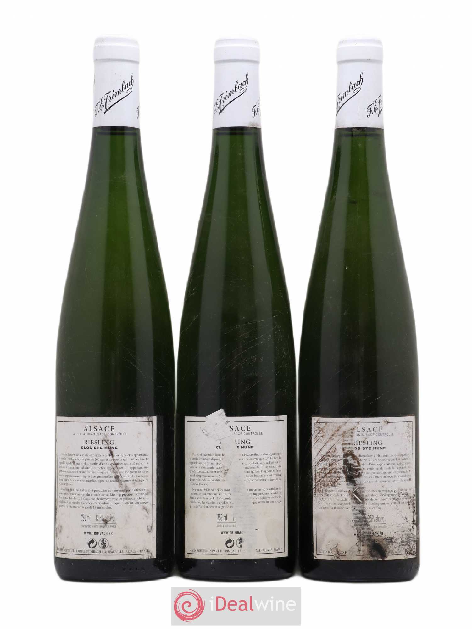 Alsace Riesling Clos Sainte-Hune Trimbach (Domaine) 2012 - Lot de 3 bouteilles - 1
