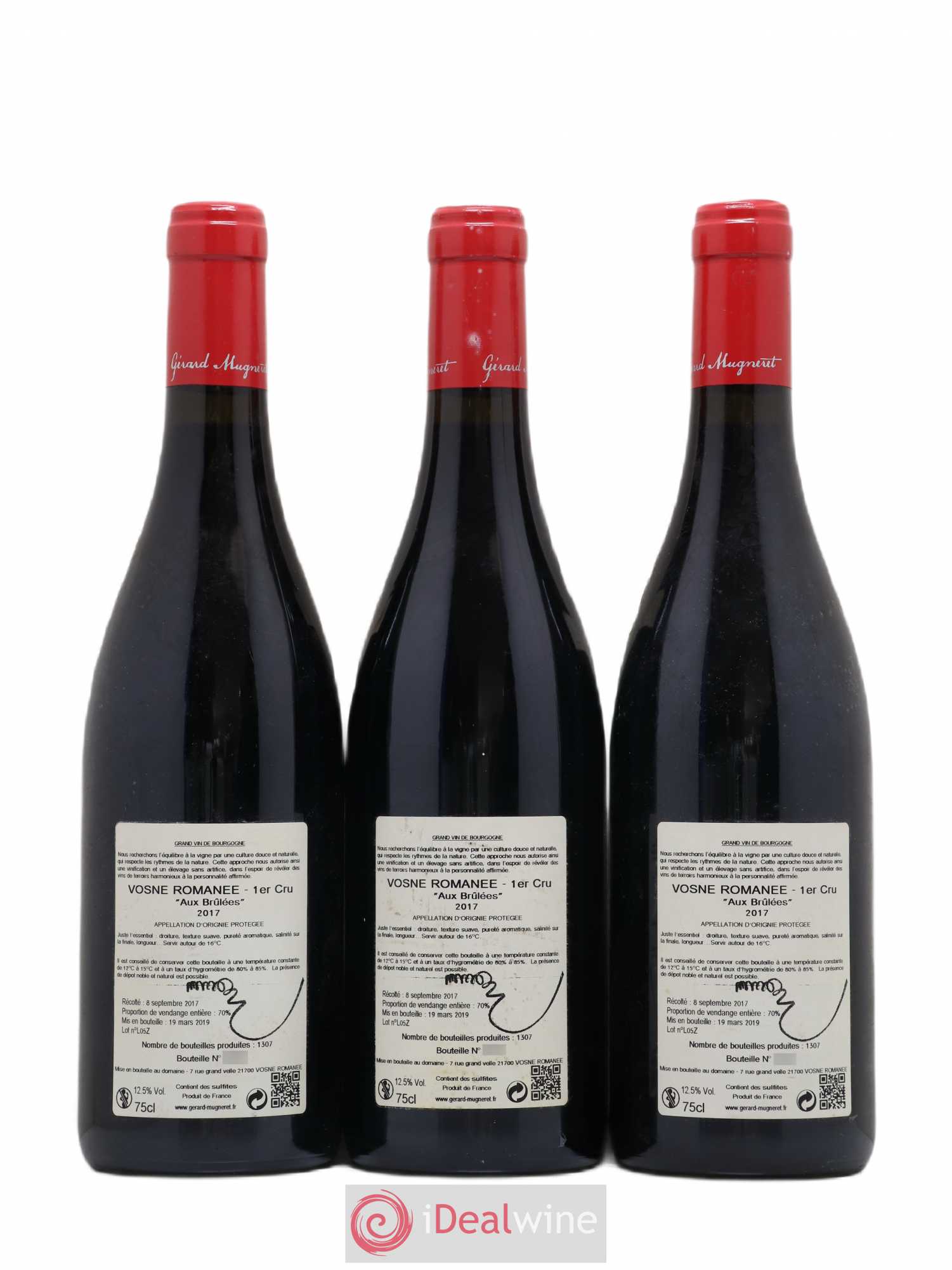 Vosne-Romanée 1er Cru Les Brulées Gérard Mugneret 2017 - Lot de 3 bouteilles - 1