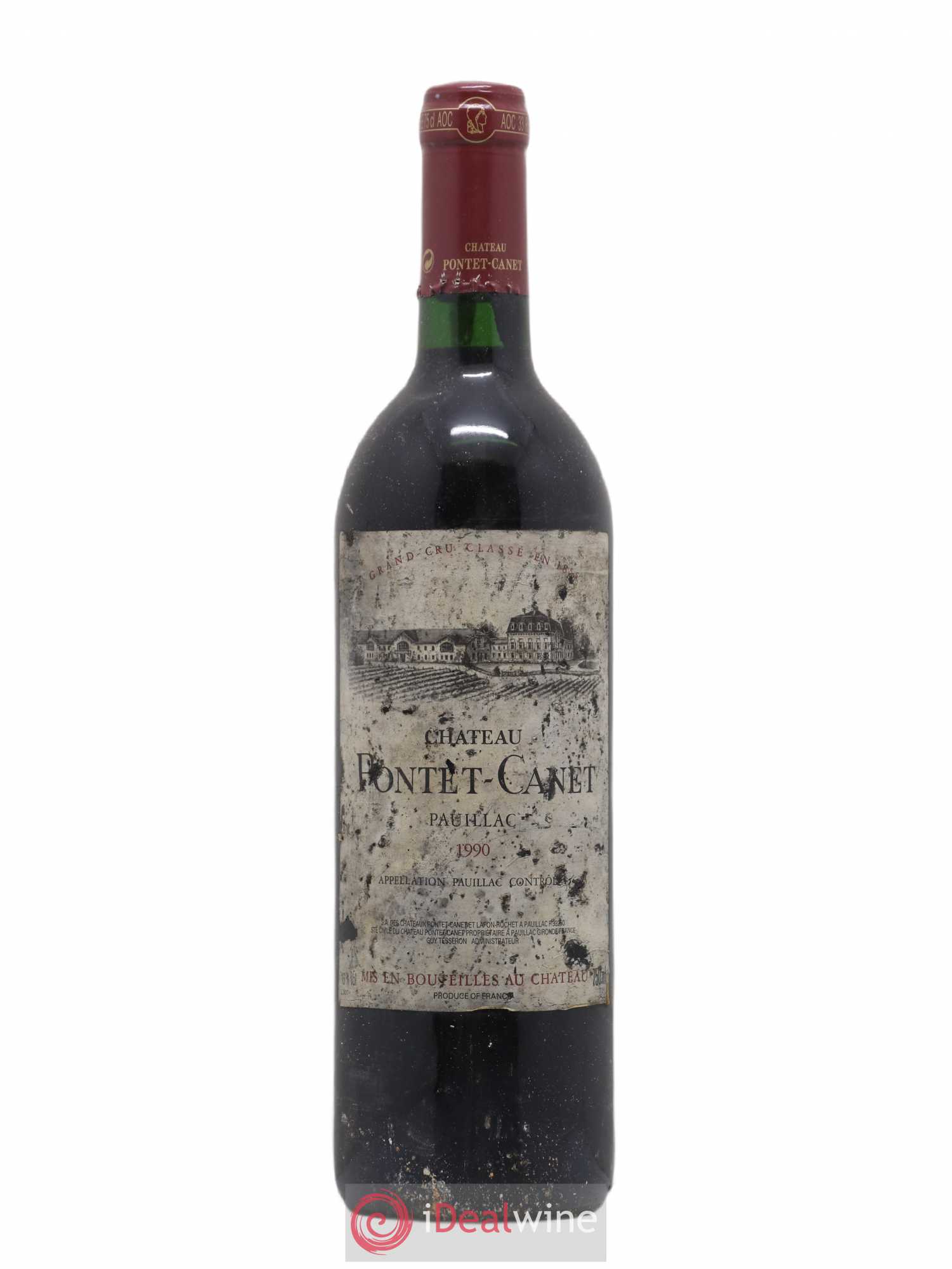 Château Pontet Canet 5ème Grand Cru Classé 1990 - Lot de 1 bouteille - 0