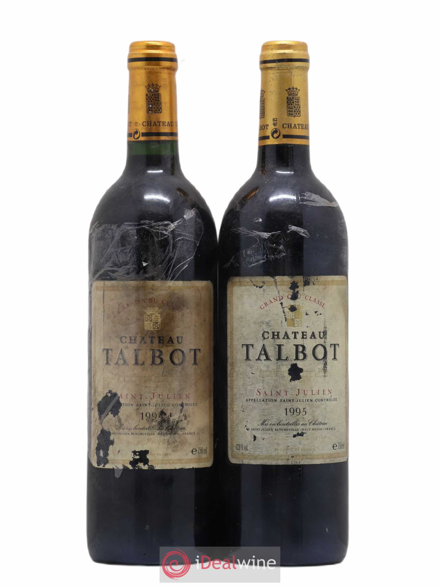 Château Talbot 4ème Grand Cru Classé 1995 - Lot de 2 bouteilles - 0