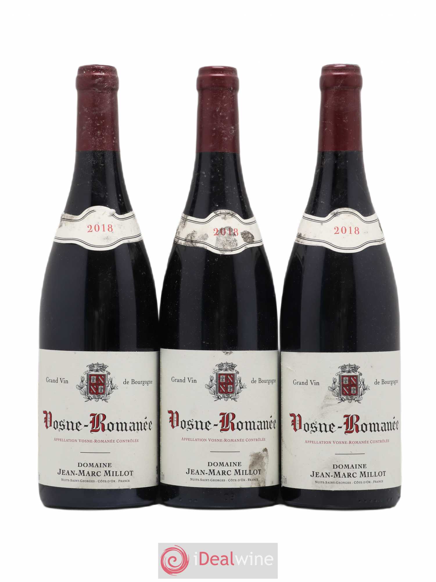 Vosne-Romanée Jean-Marc Millot 2018 - Lot de 3 bouteilles - 0