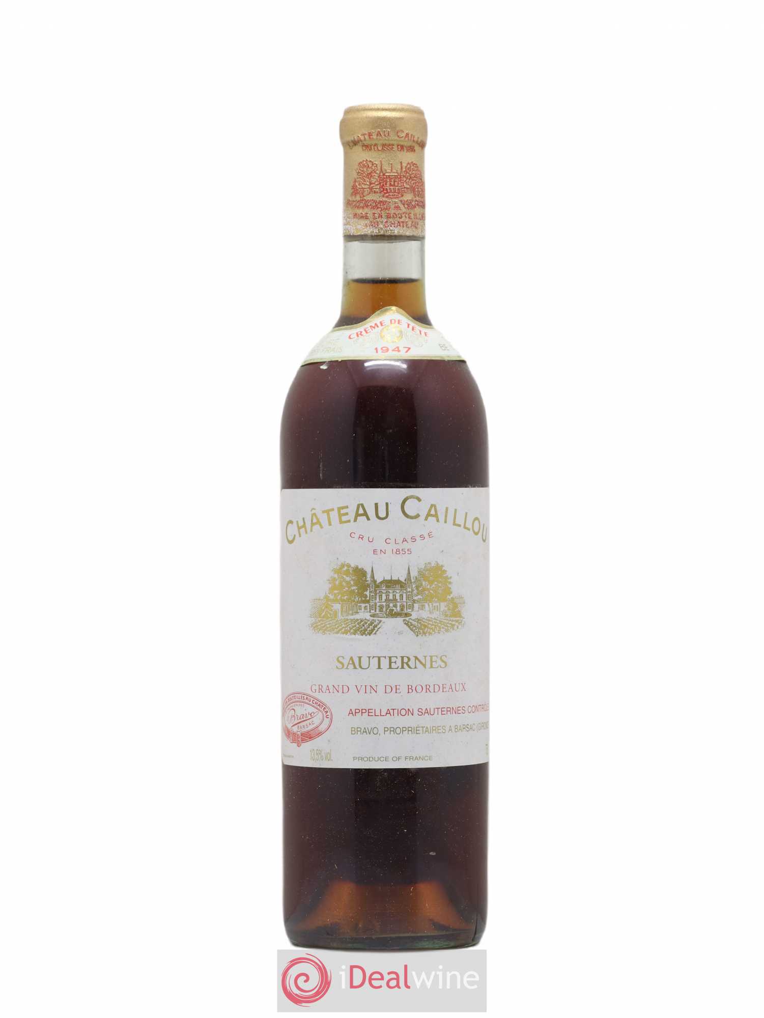 Château Caillou - Crème de Tête 2ème Grand Cru Classé 1947 - Lotto di 1 bottiglia - 0