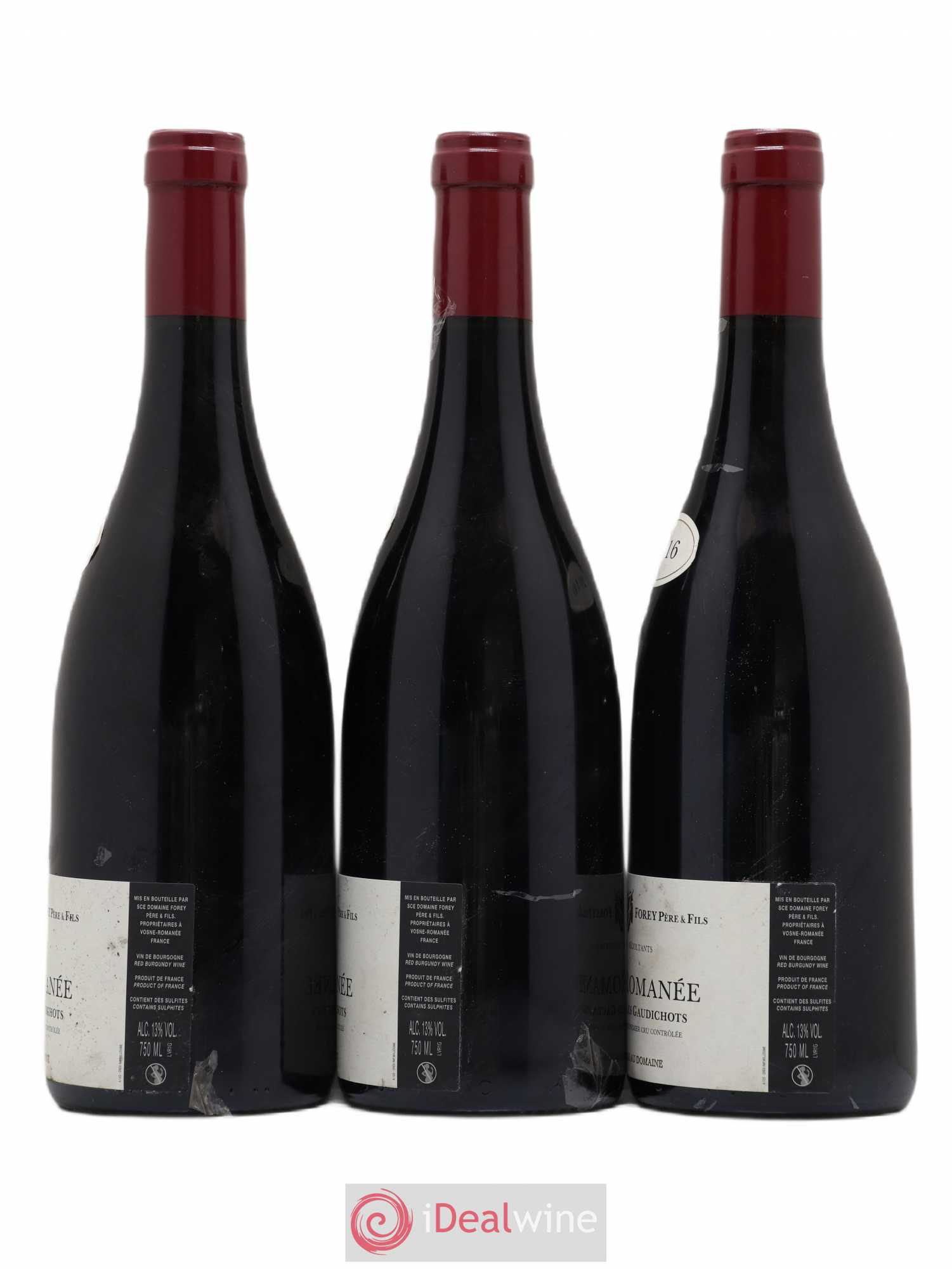 Vosne-Romanée 1er Cru Les Gaudichots Forey Père et Fils (Domaine) 2016 - Lotto di 3 bottiglie - 1