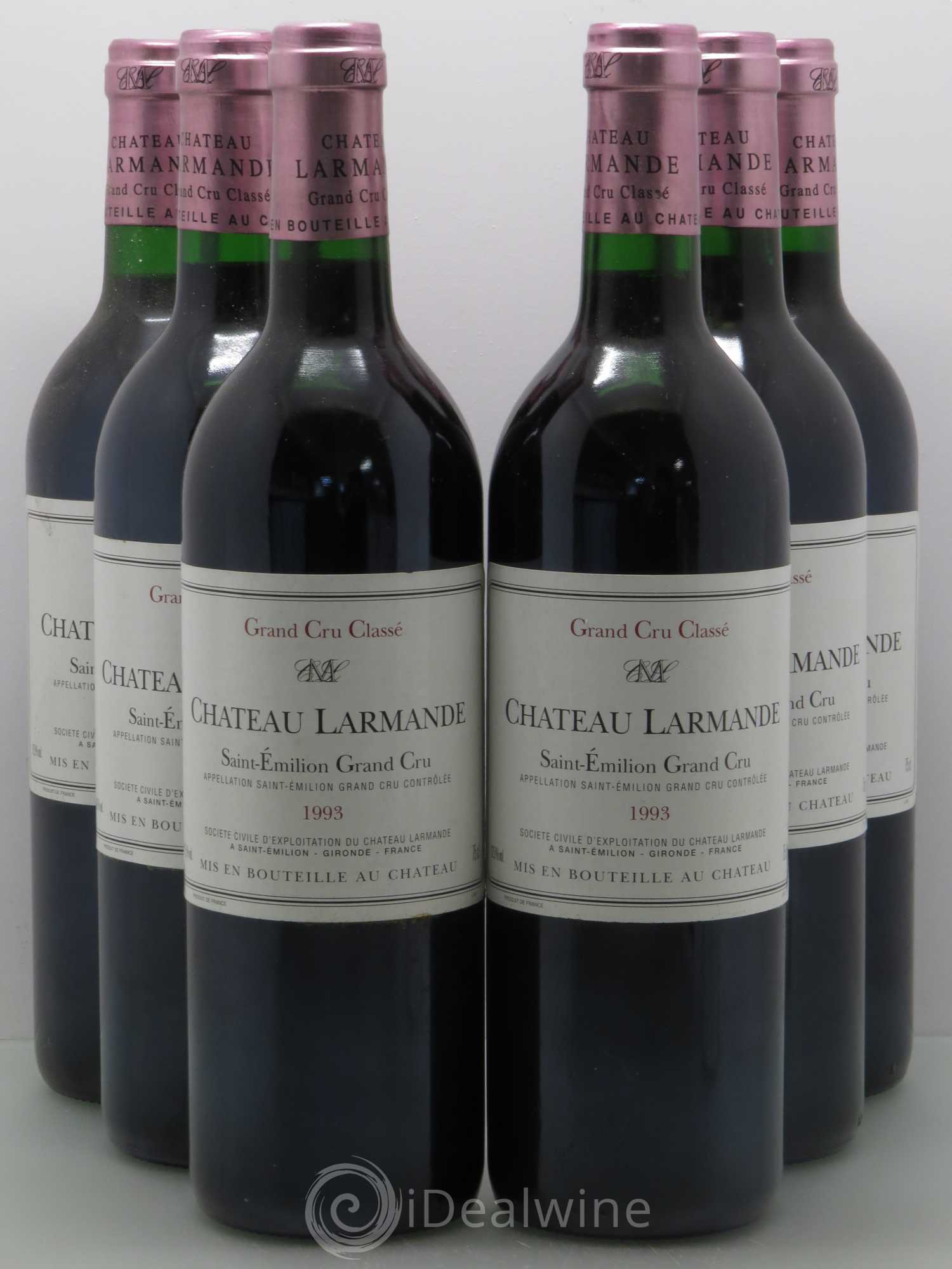 Château Larmande Grand Cru Classé 1993 - Lot de 6 bouteilles - 0