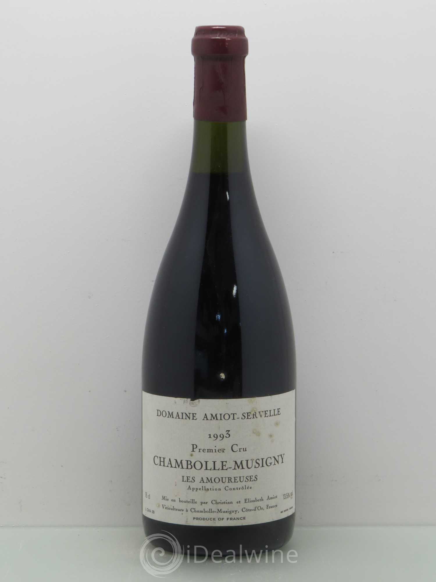 Chambolle-Musigny 1er Cru Les Amoureuses Amiot-Servelle 1993 - Lot de 1 bouteille - 0