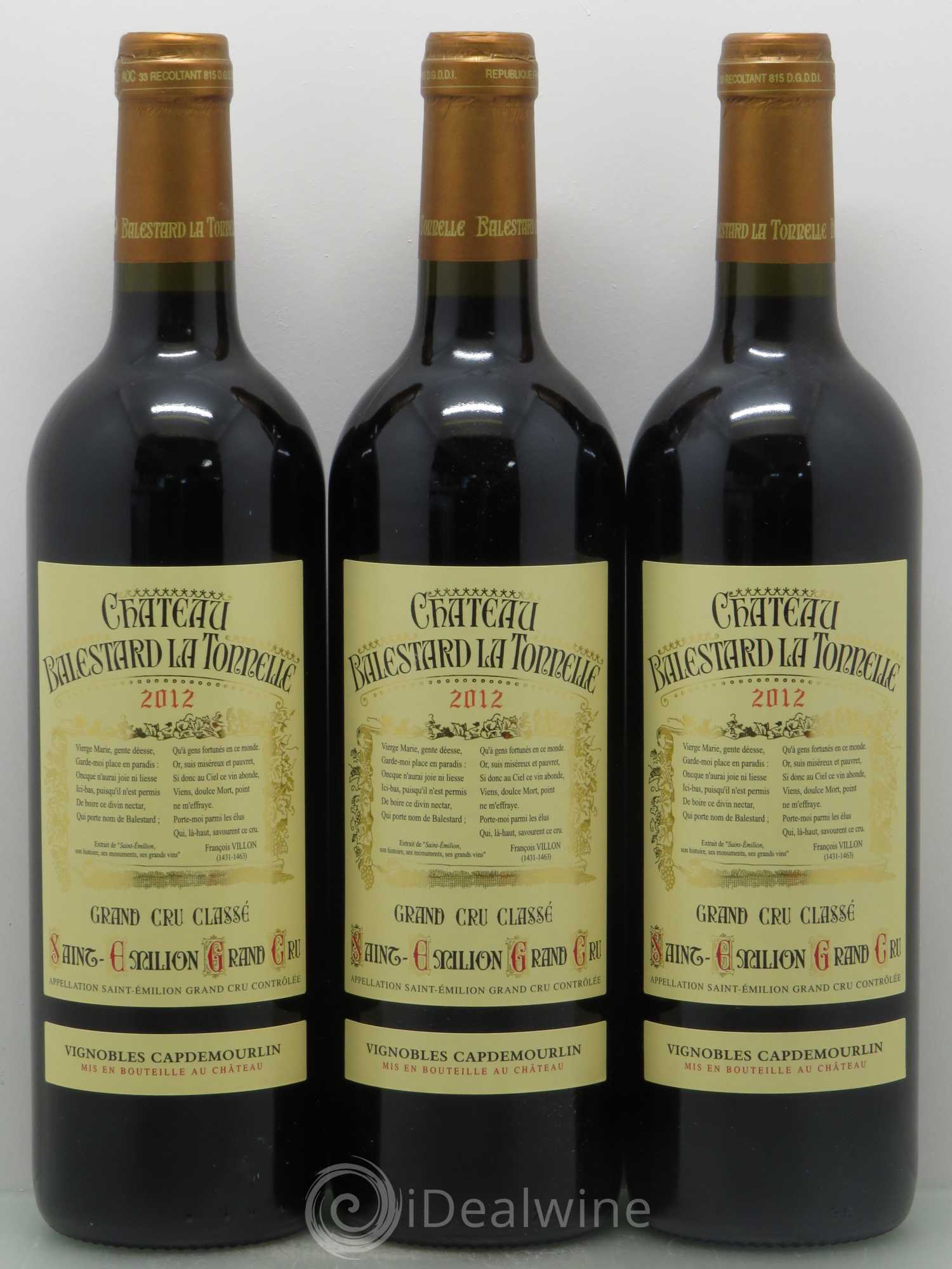 Château Balestard la Tonnelle Grand Cru Classé 2012 - Lot de 12 bouteilles - 2