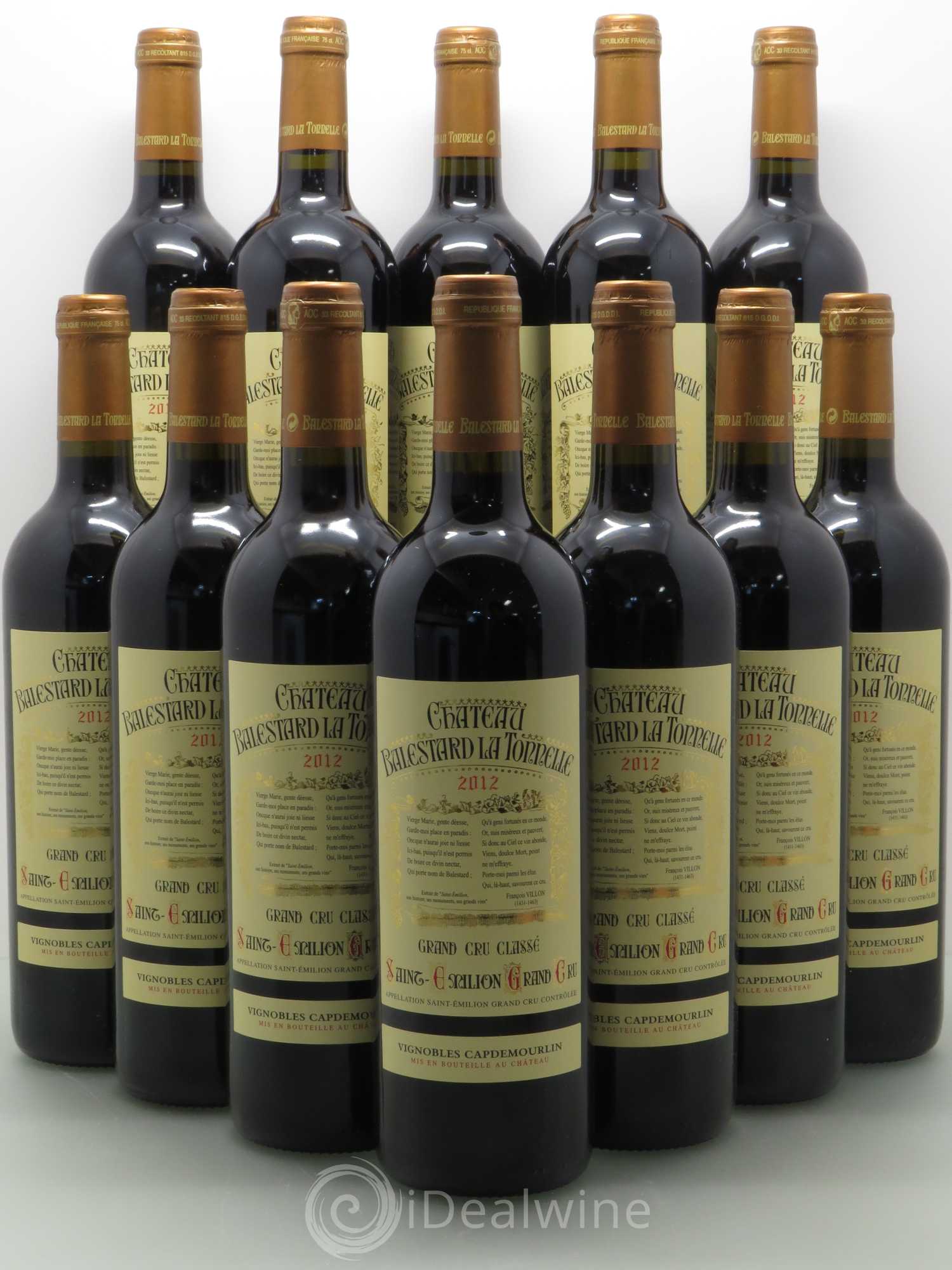 Château Balestard la Tonnelle Grand Cru Classé 2012 - Lot de 12 bouteilles - 0