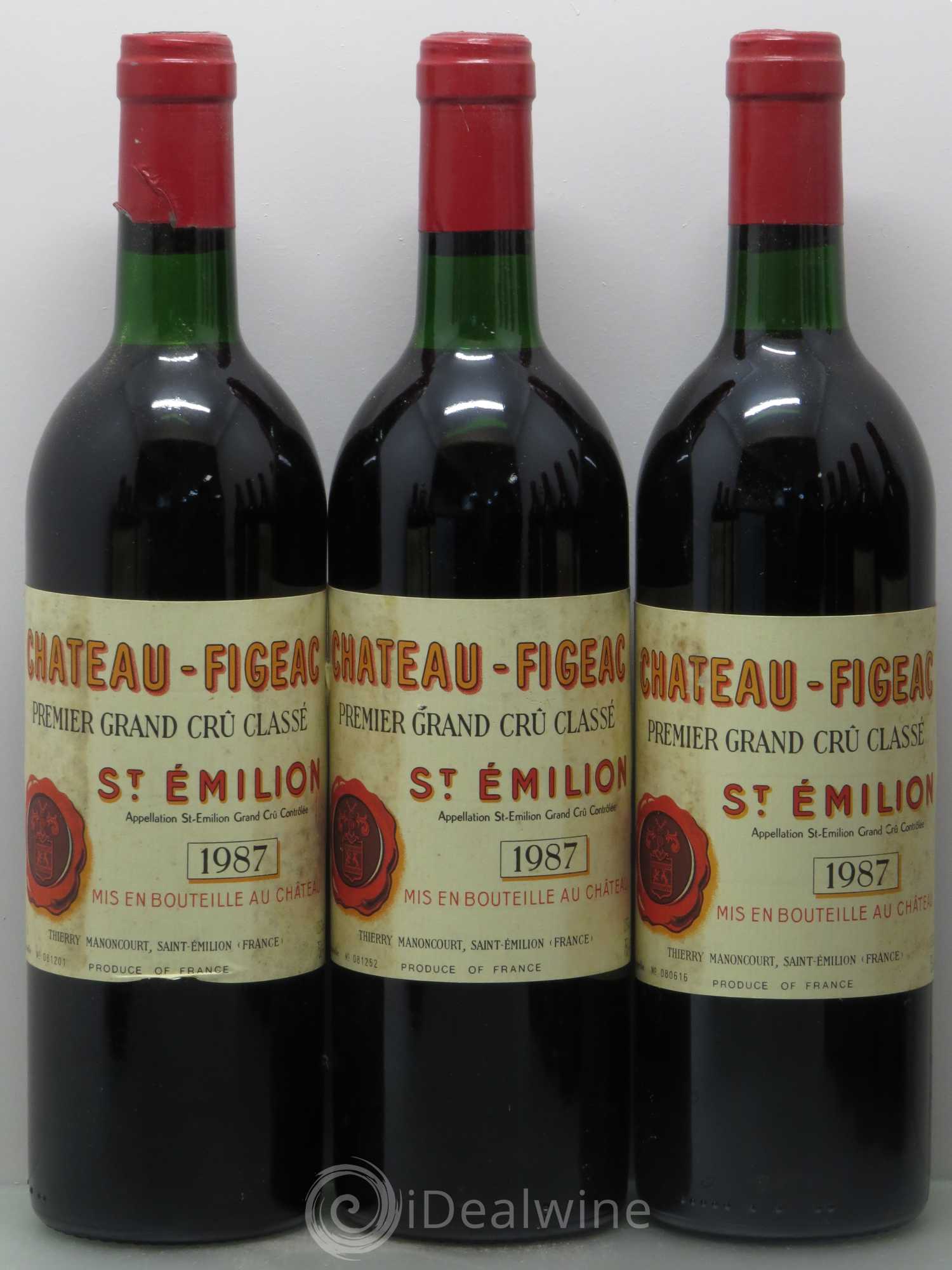 Château Figeac 1er Grand Cru Classé A 1987 - Lot de 10 bouteilles - 1