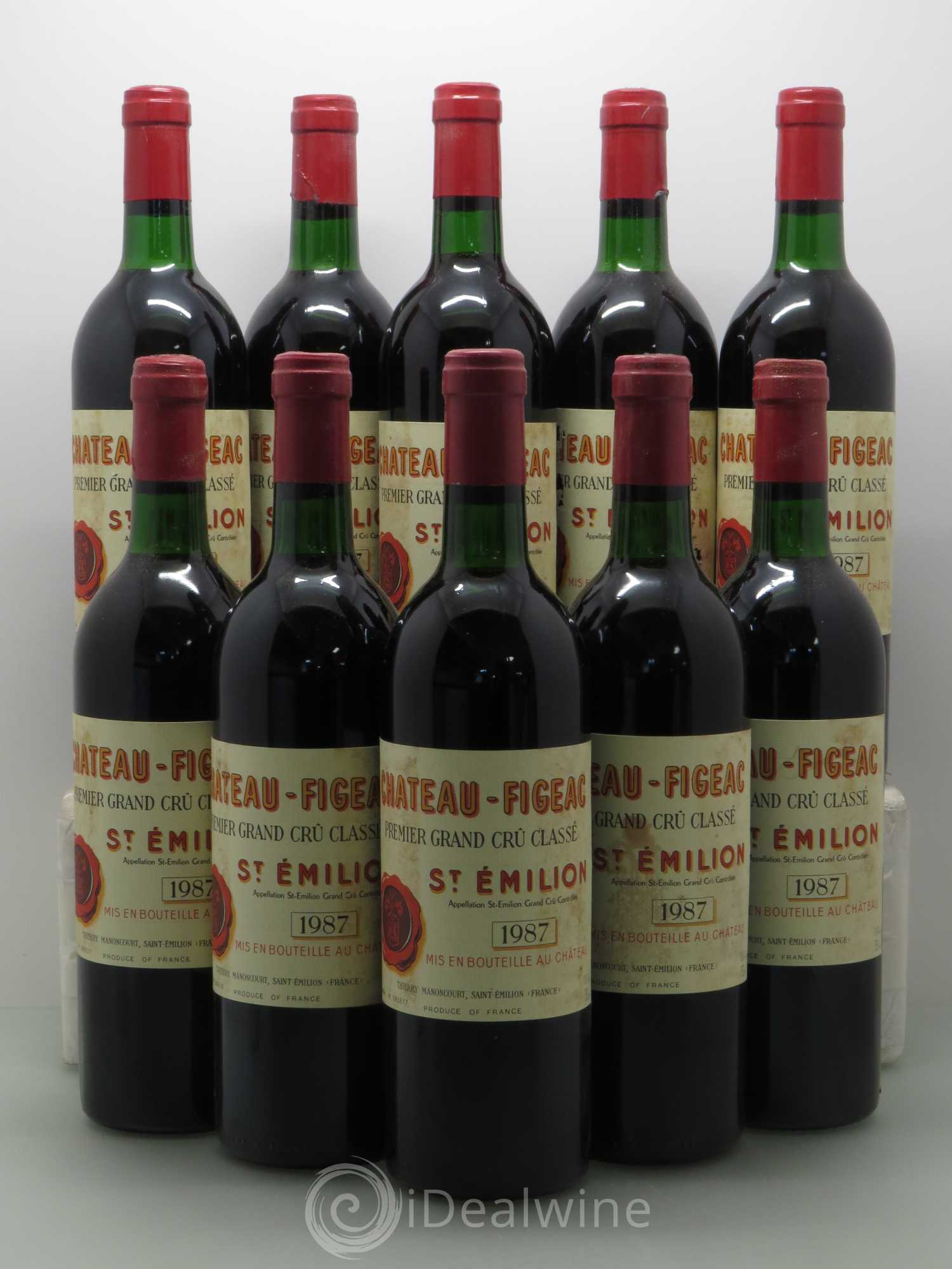 Château Figeac 1er Grand Cru Classé A 1987 - Lot de 10 bouteilles - 0