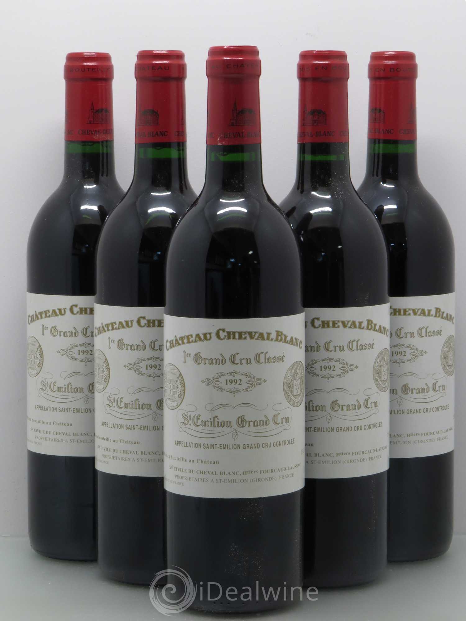 Château Cheval Blanc 1er Grand Cru Classé A 1992 - Lot de 5 bouteilles - 0