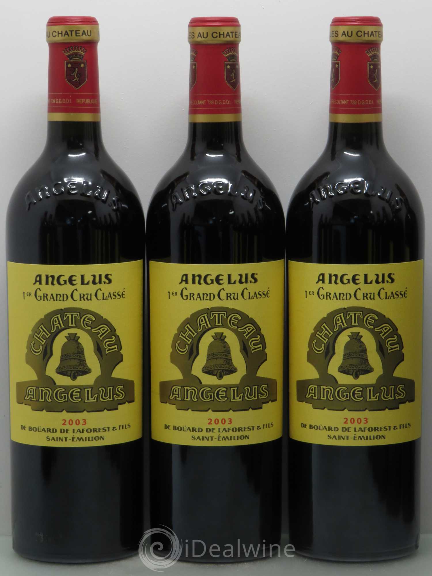 Château Angélus 1er Grand Cru Classé A 2003 - Lot de 12 bouteilles - 1