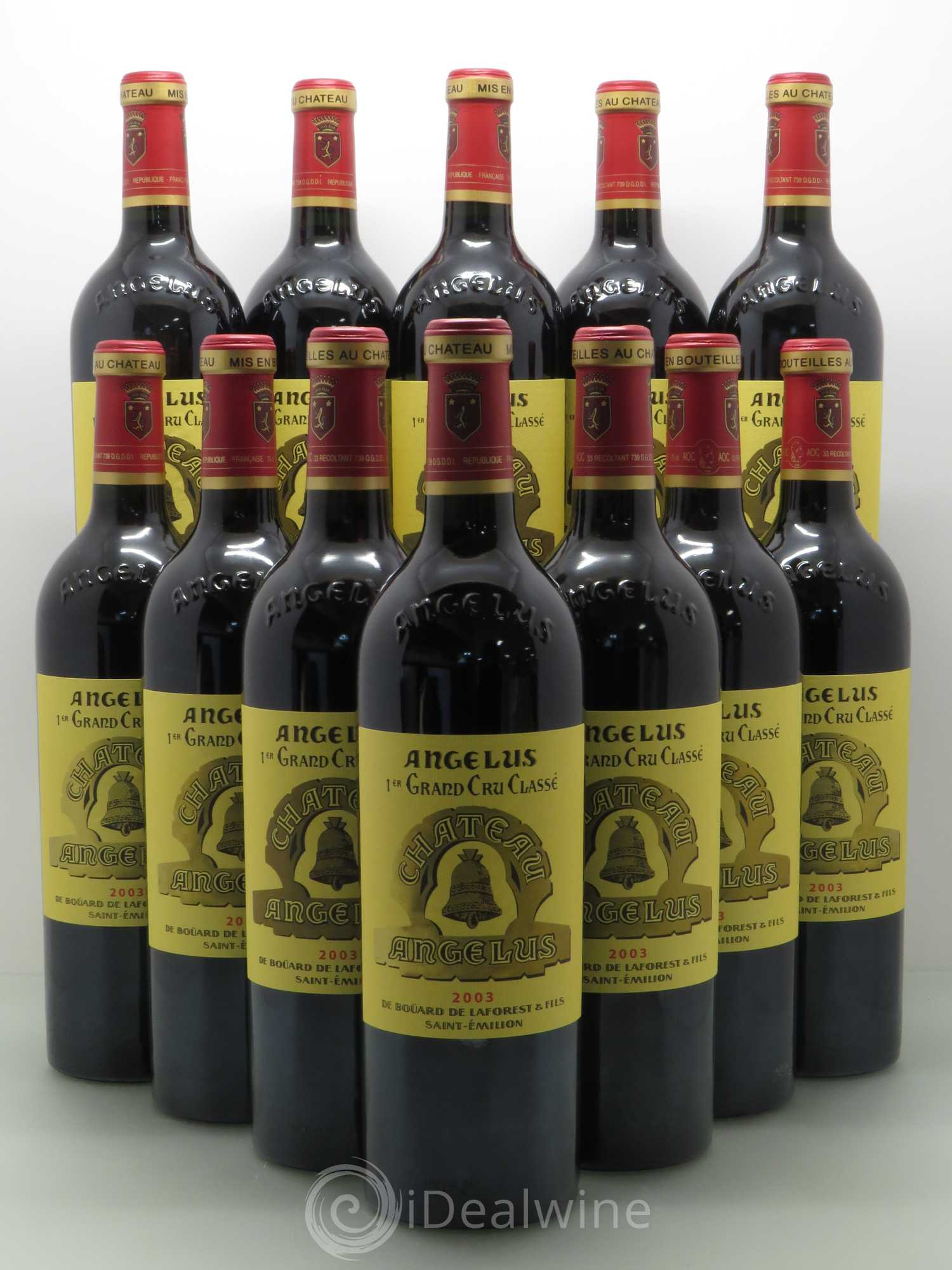 Château Angélus 1er Grand Cru Classé A 2003 - Lot de 12 bouteilles - 0