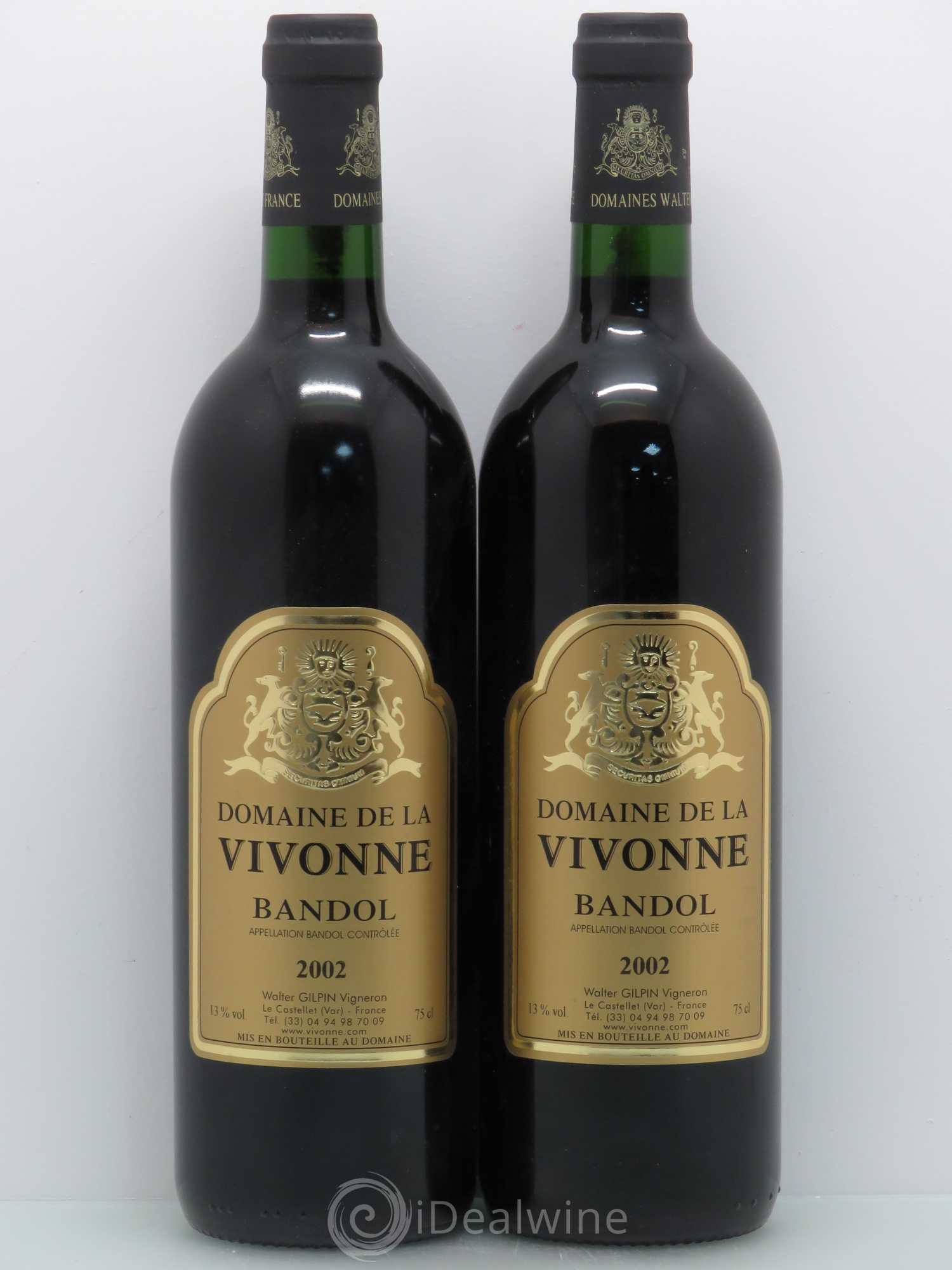 Bandol Domaine De La Vivonne 2002 - Posten von 2 Flaschen - 0