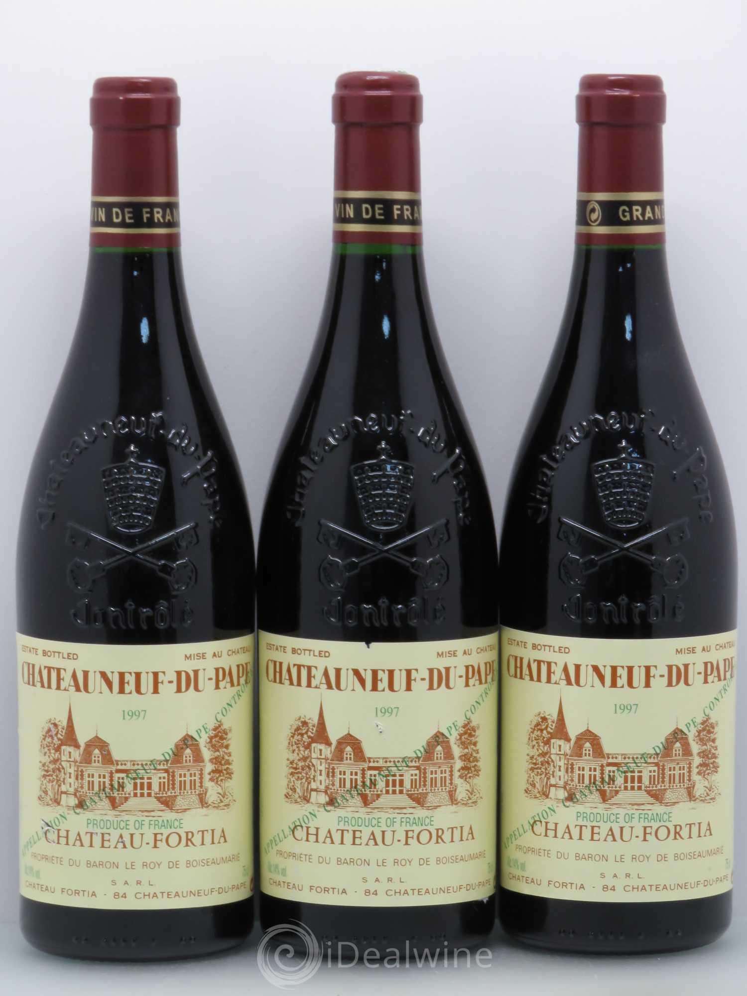 Châteauneuf-du-Pape Château Fortia 1997 - Lot de 3 bouteilles - 0