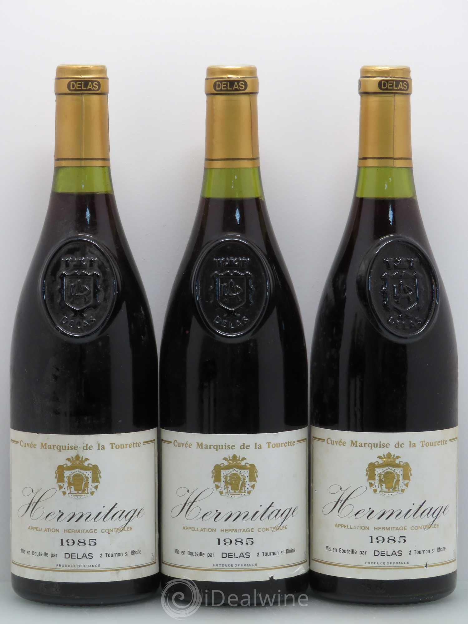 Hermitage Marquise de la Tourette Delas Frères 1985 - Lot de 6 bouteilles - 1