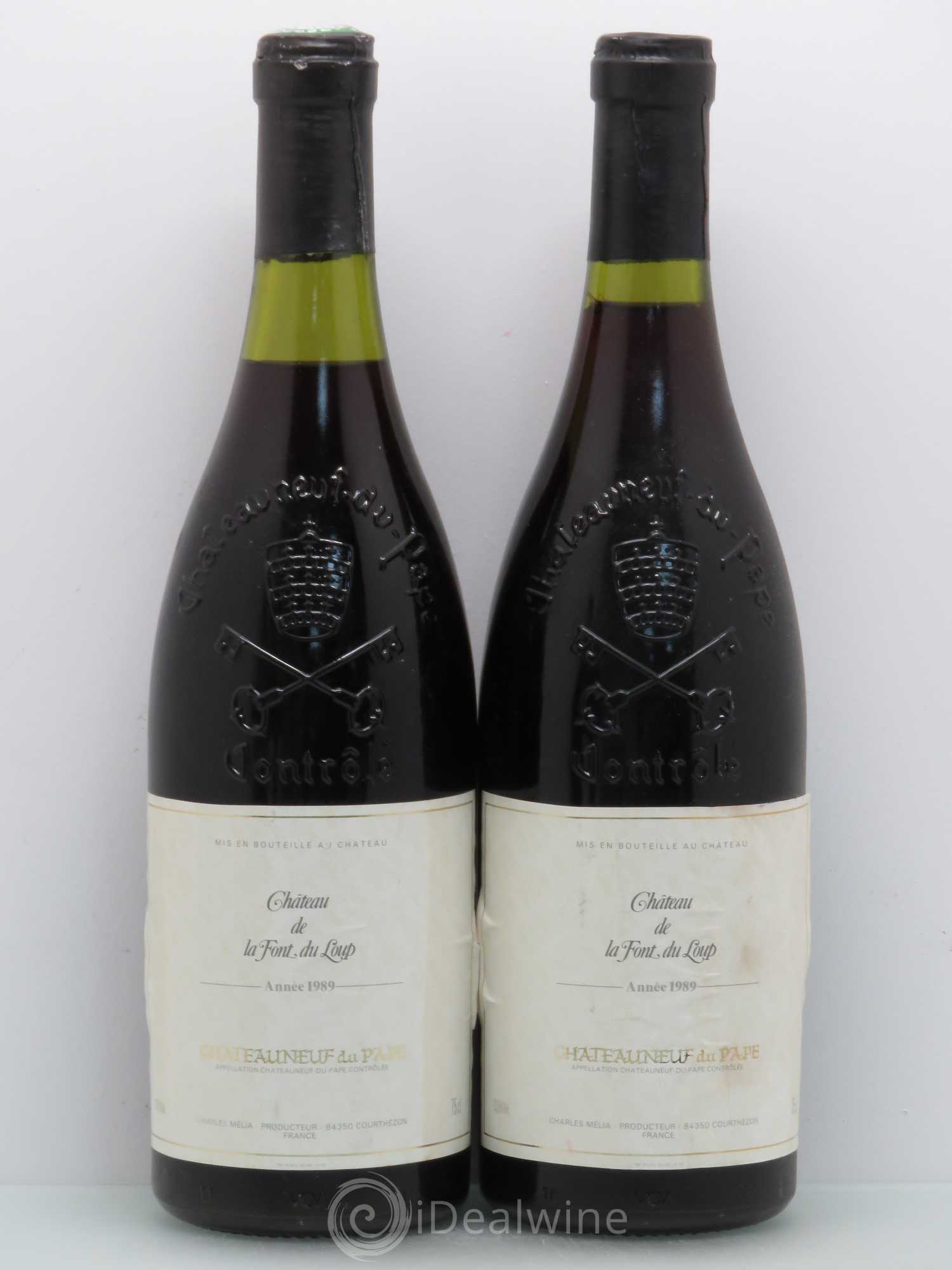 Châteauneuf-du-Pape Chateau de La Font du Loup 1989 - Posten von 4 Flaschen - 1