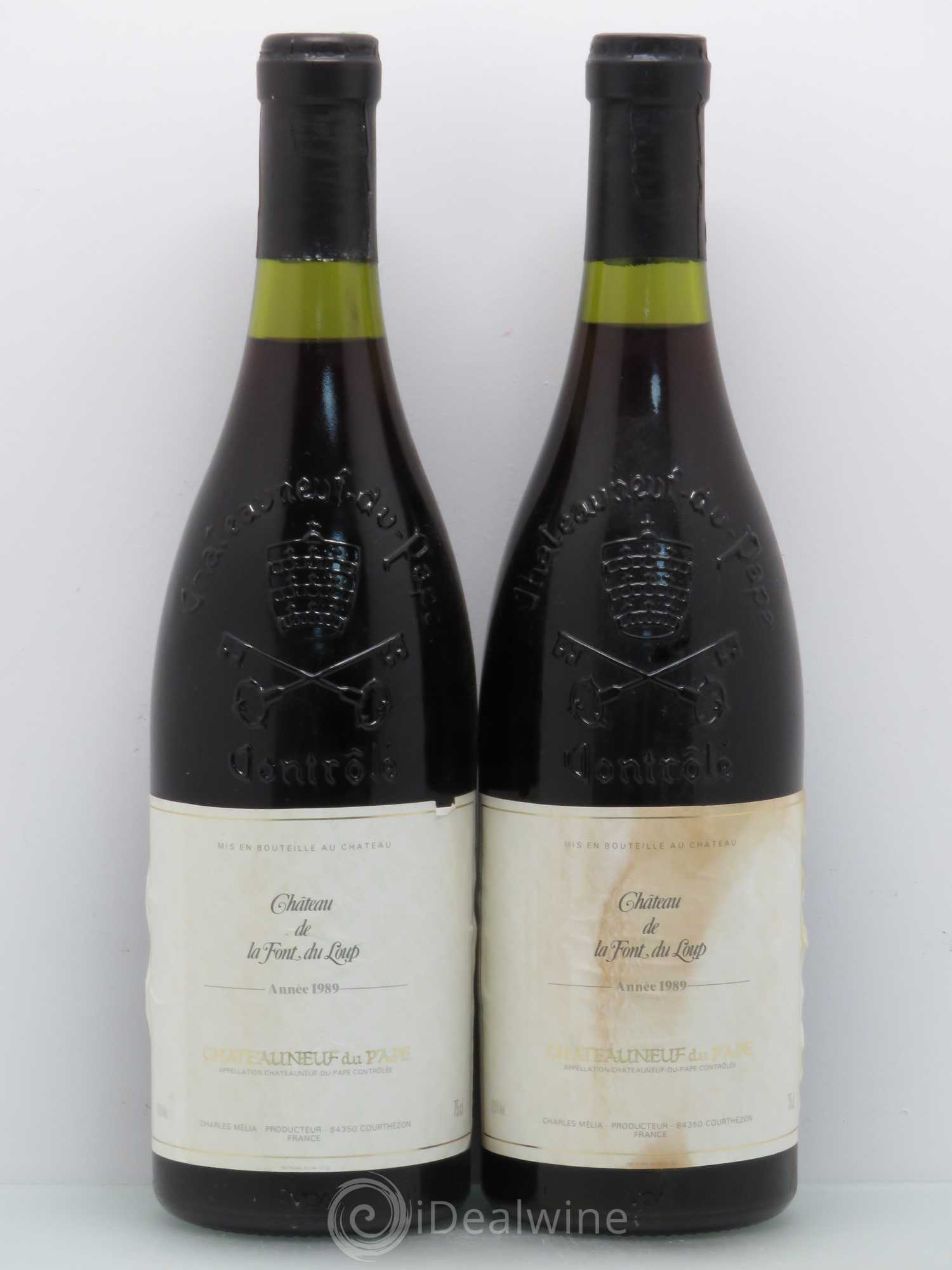 Châteauneuf-du-Pape Chateau de La Font du Loup 1989 - Posten von 4 Flaschen - 2