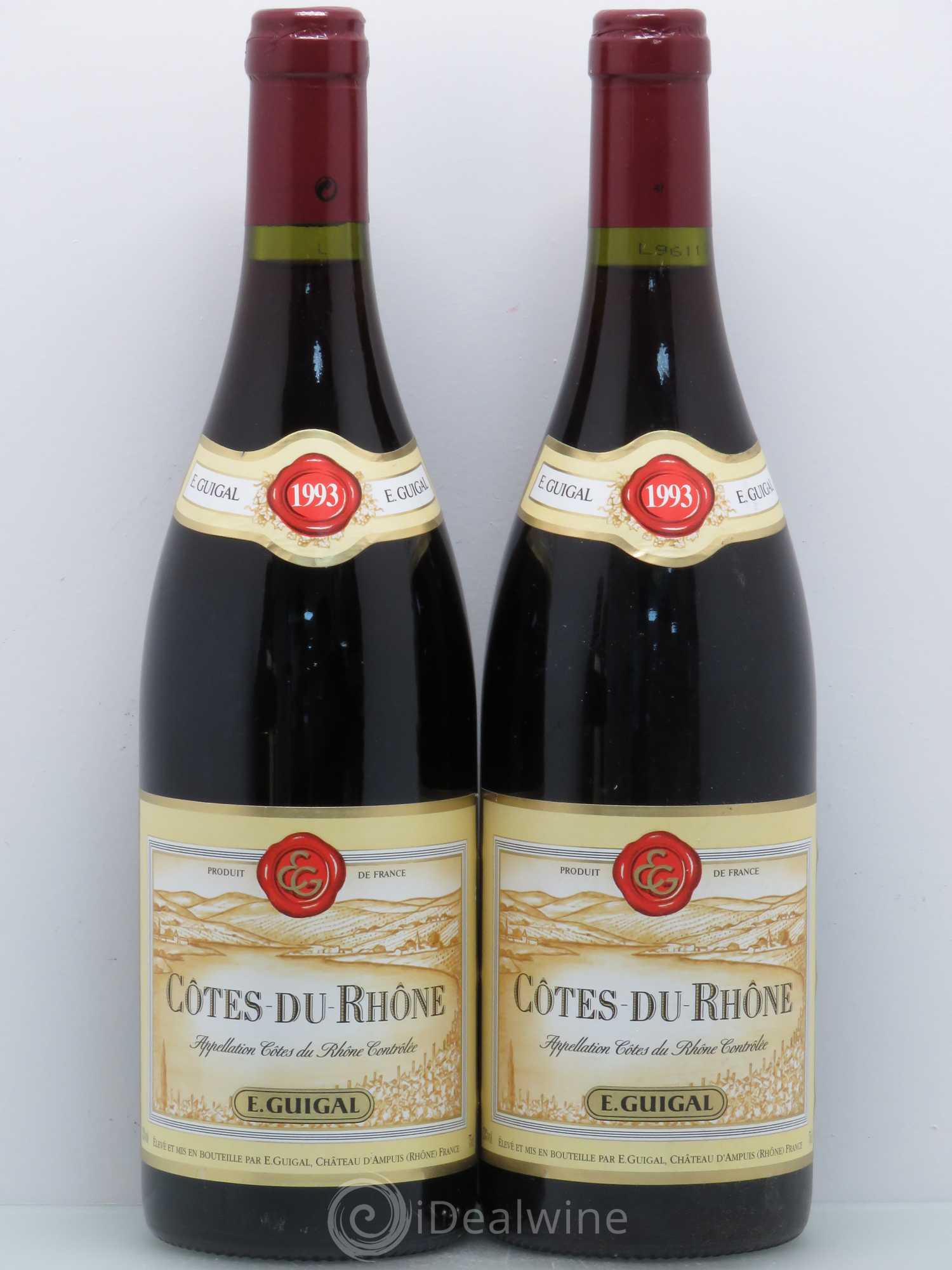 Côtes-du-Rhône Guigal 1993 - Lot de 4 bouteilles - 1