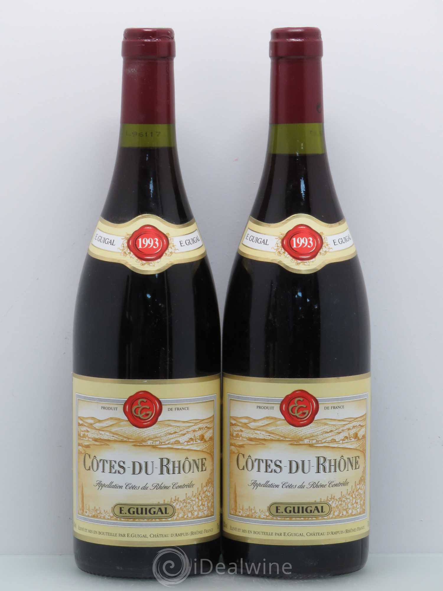 Côtes-du-Rhône Guigal 1993 - Lot de 4 bouteilles - 1