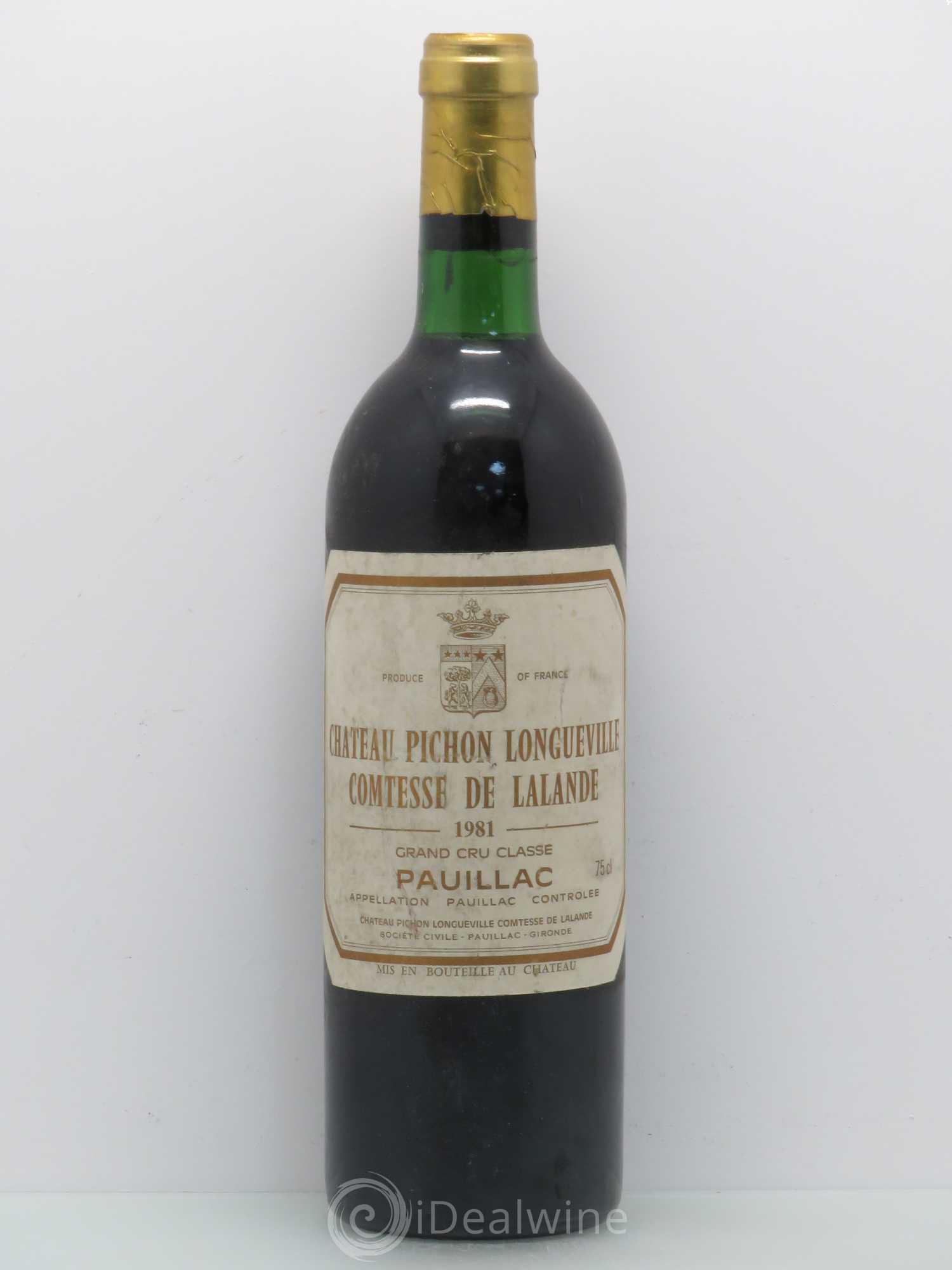 Château Pichon Longueville Comtesse de Lalande 2ème Grand Cru Classé 1981 - Lot de 1 bouteille - 0