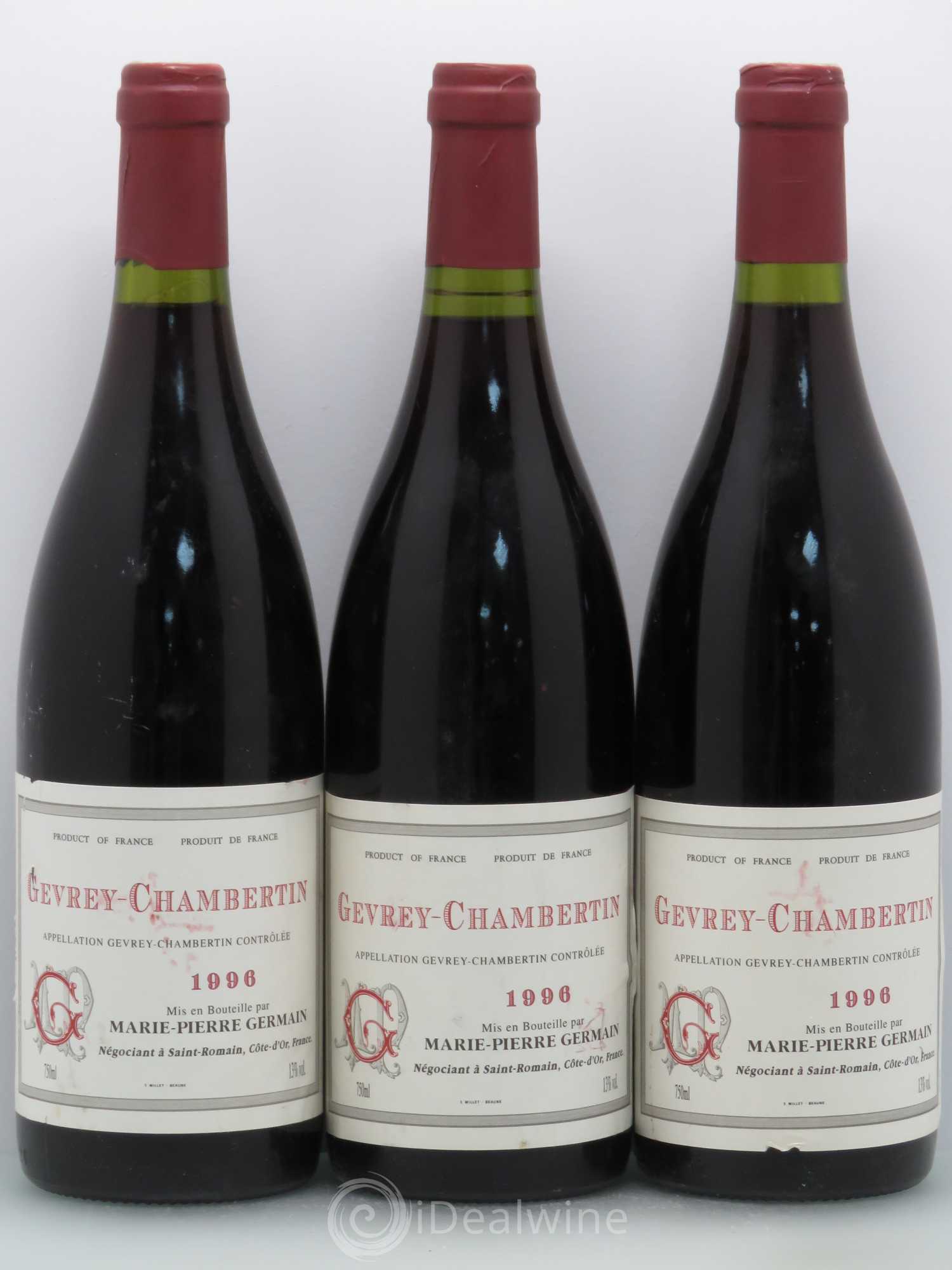 Gevrey-Chambertin Germain 1996 - Lot de 3 bouteilles - 0
