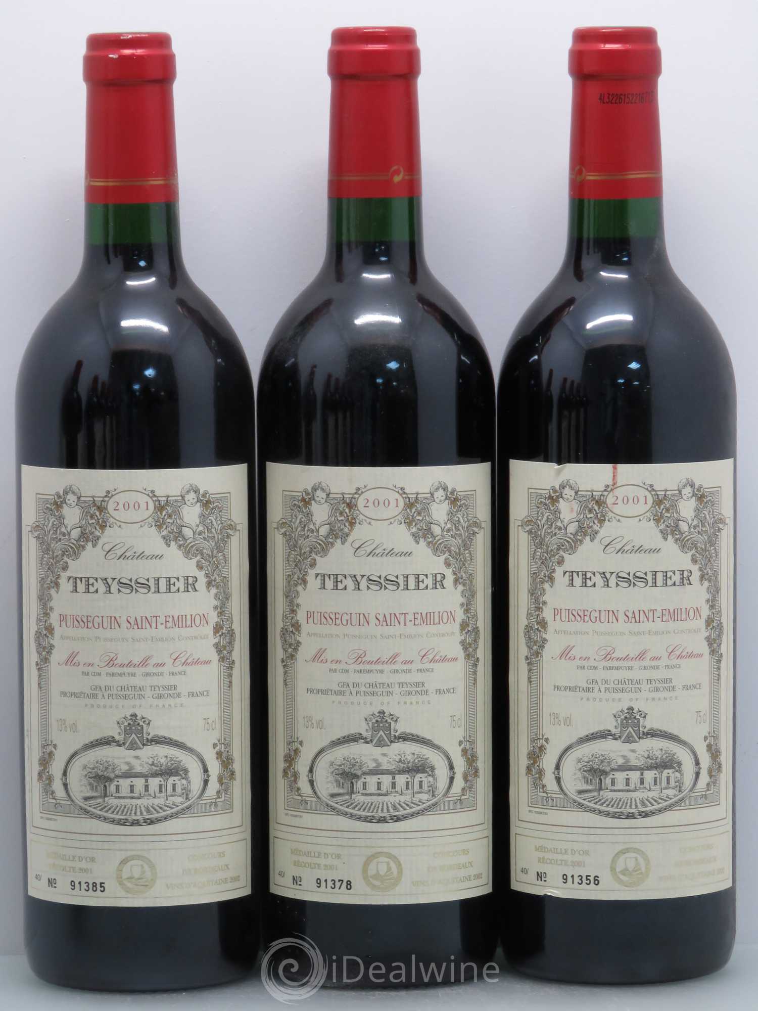 Bordeaux Chateau Teyssier Puisseguin St Emilion 2001 - Posten von 8 Flaschen - 1
