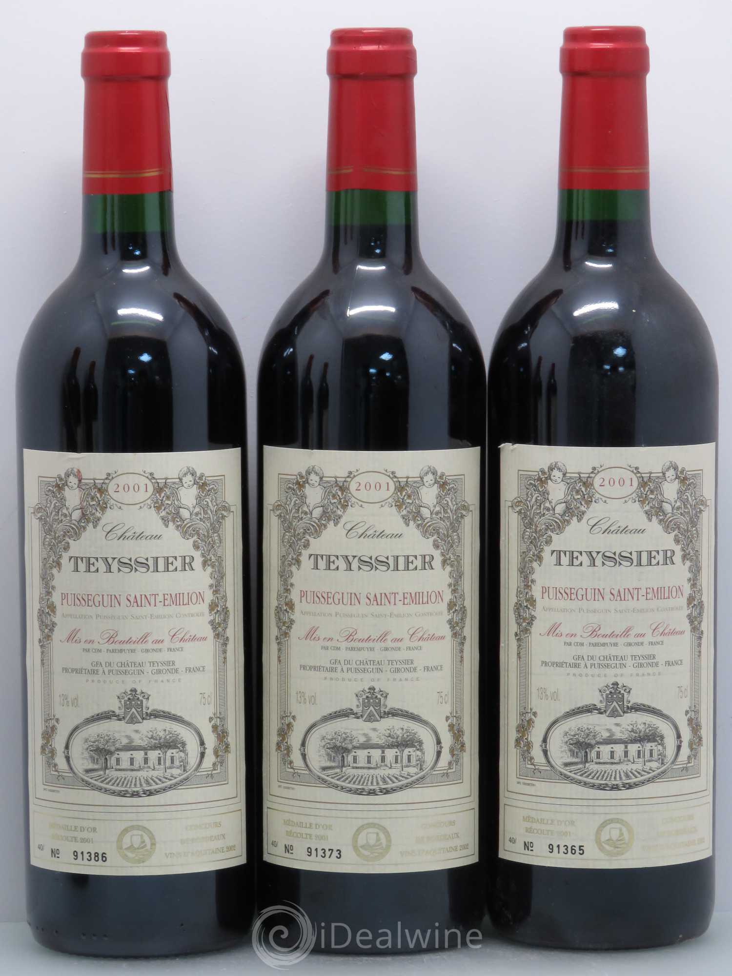 Bordeaux Chateau Teyssier Puisseguin St Emilion 2001 - Posten von 8 Flaschen - 2