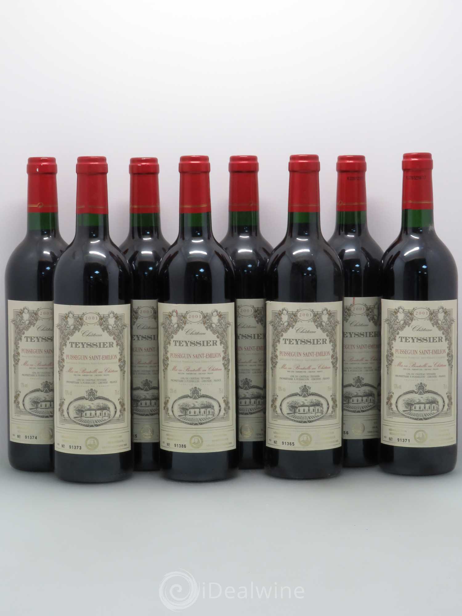 Bordeaux Chateau Teyssier Puisseguin St Emilion 2001 - Posten von 8 Flaschen - 0