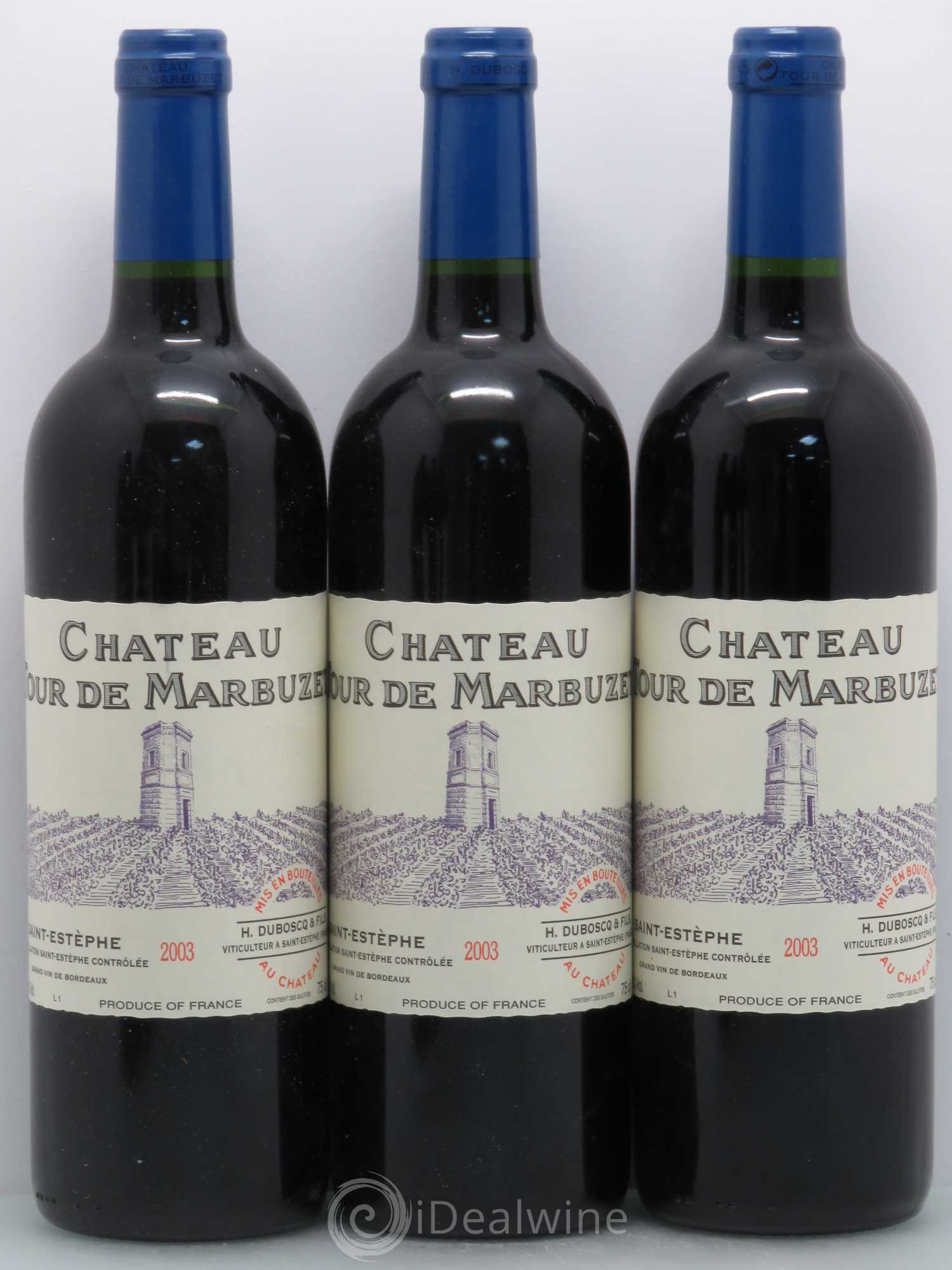Saint-Estèphe Tour de Marbuzet 2003 - Lot de 12 bouteilles - 1