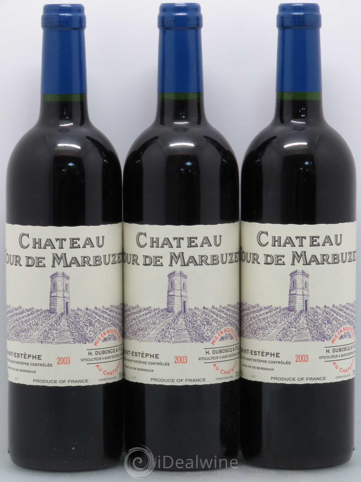 Saint-Estèphe Tour de Marbuzet 2003 - Lot de 12 bouteilles - 2