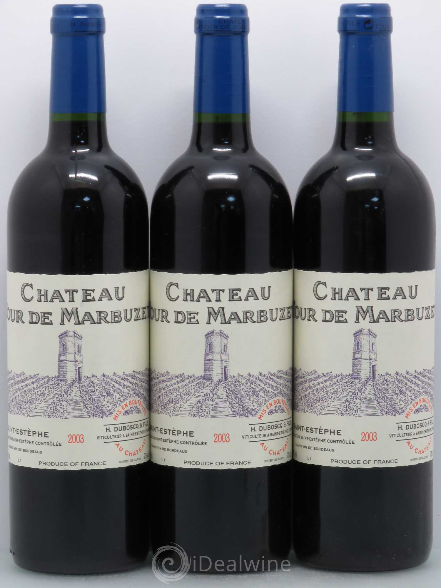 Saint-Estèphe Tour de Marbuzet 2003 - Lot de 12 bouteilles - 3