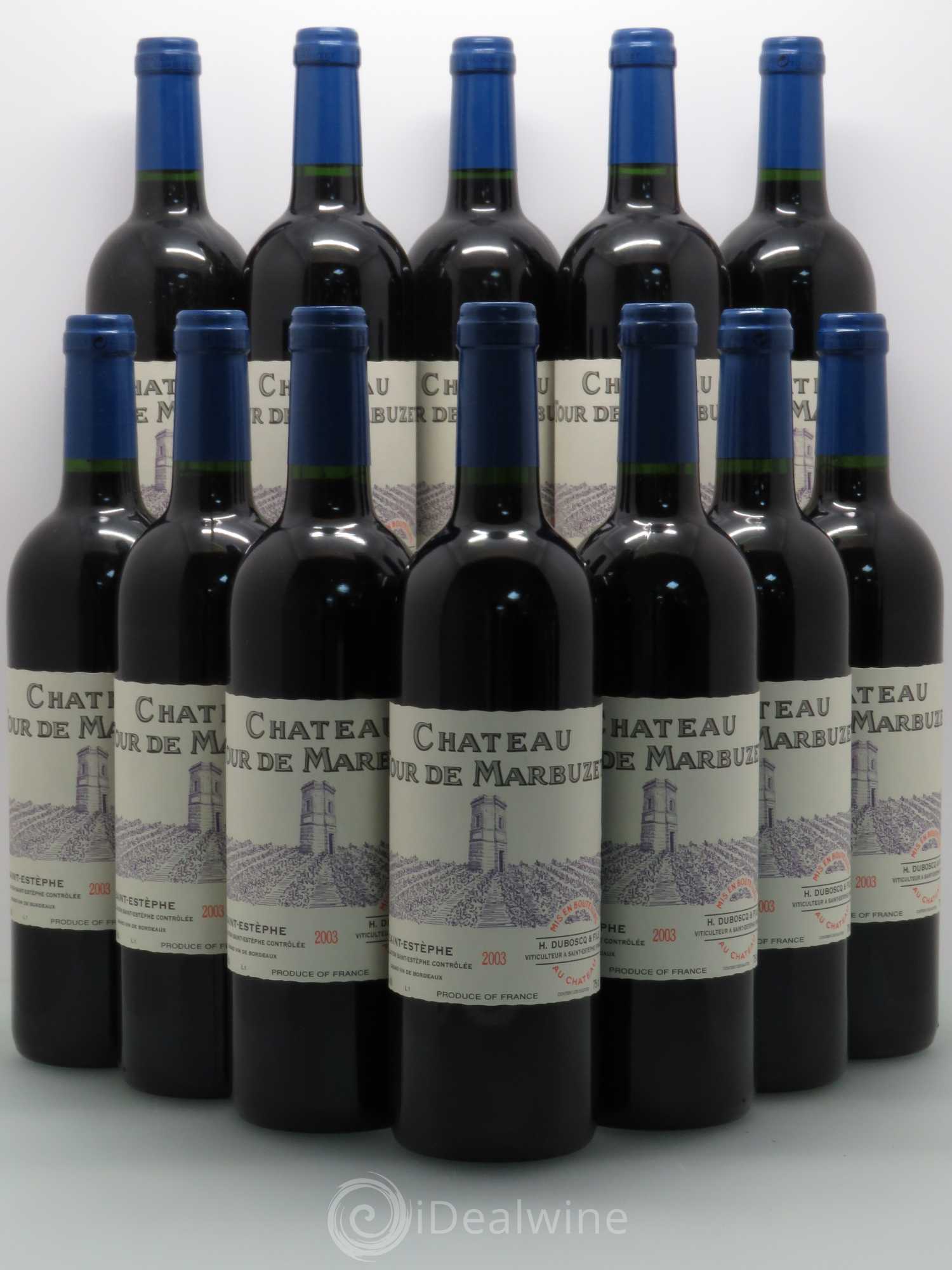 Saint-Estèphe Tour de Marbuzet 2003 - Lot de 12 bouteilles - 0