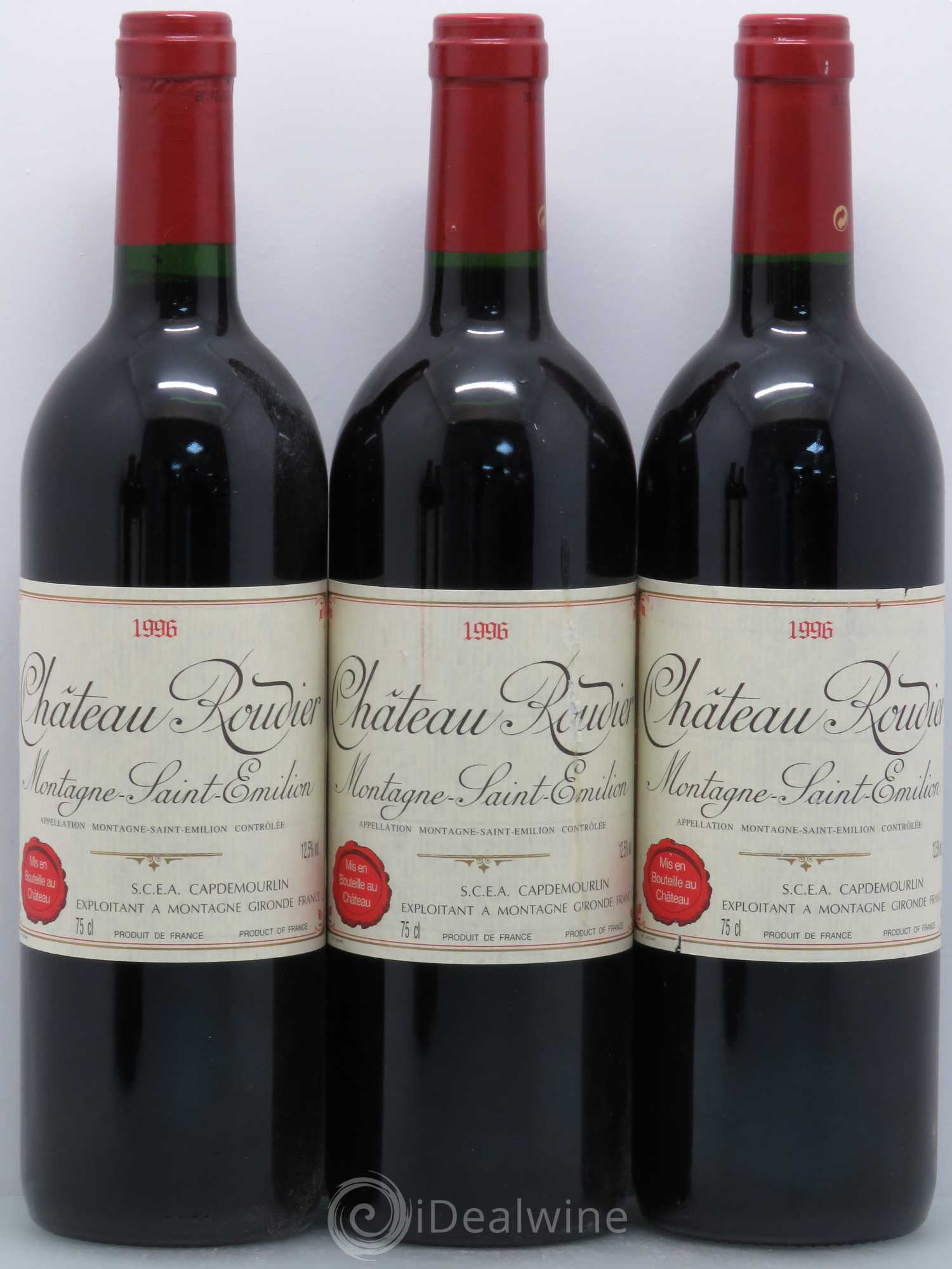Bordeaux Saint Emilion Château Roudier Montagne 1996 - Lot of 5 bottles - 1