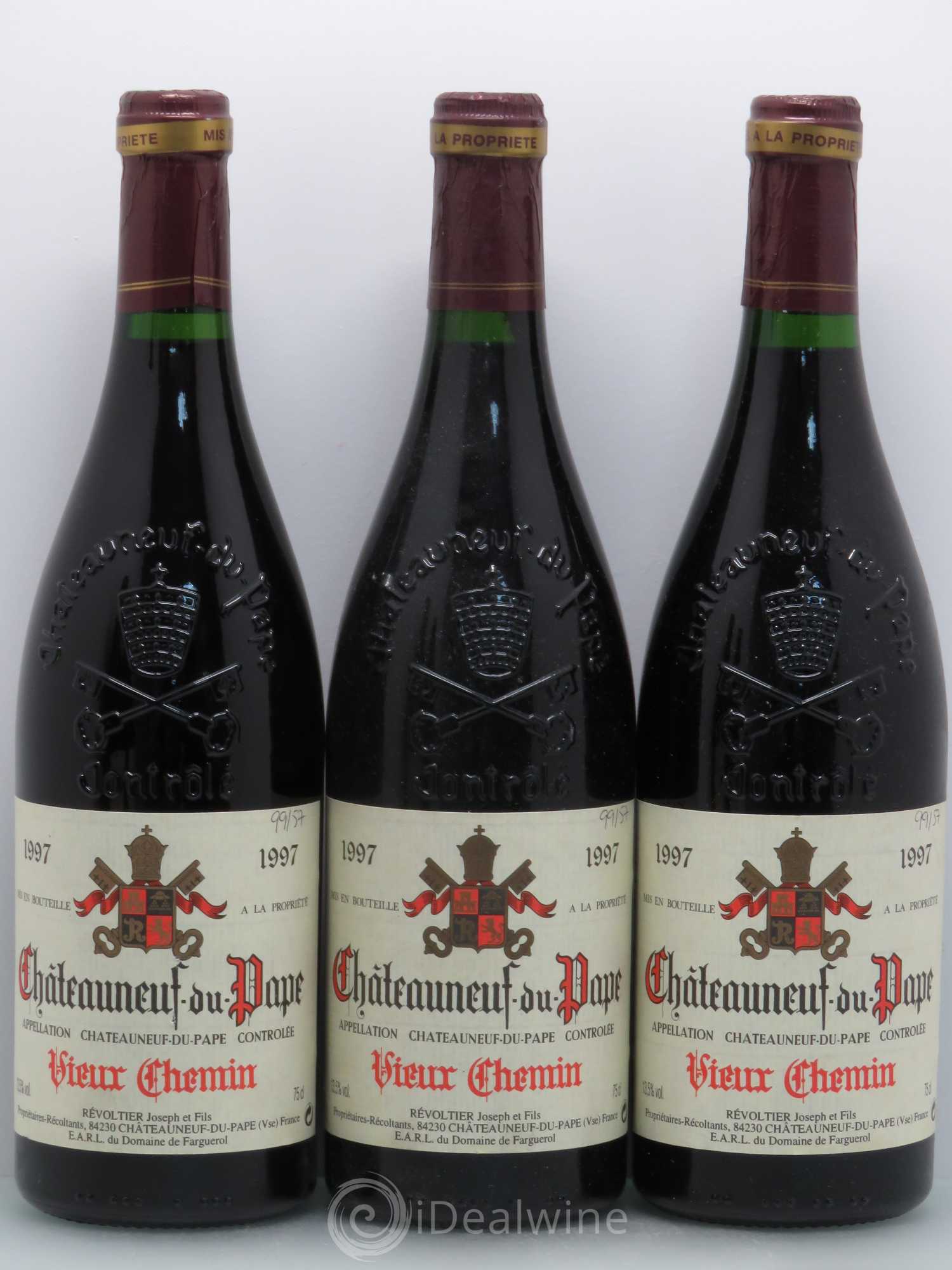 Châteauneuf-du-Pape Vieux Chemin 1997 - Lot de 5 bouteilles - 1