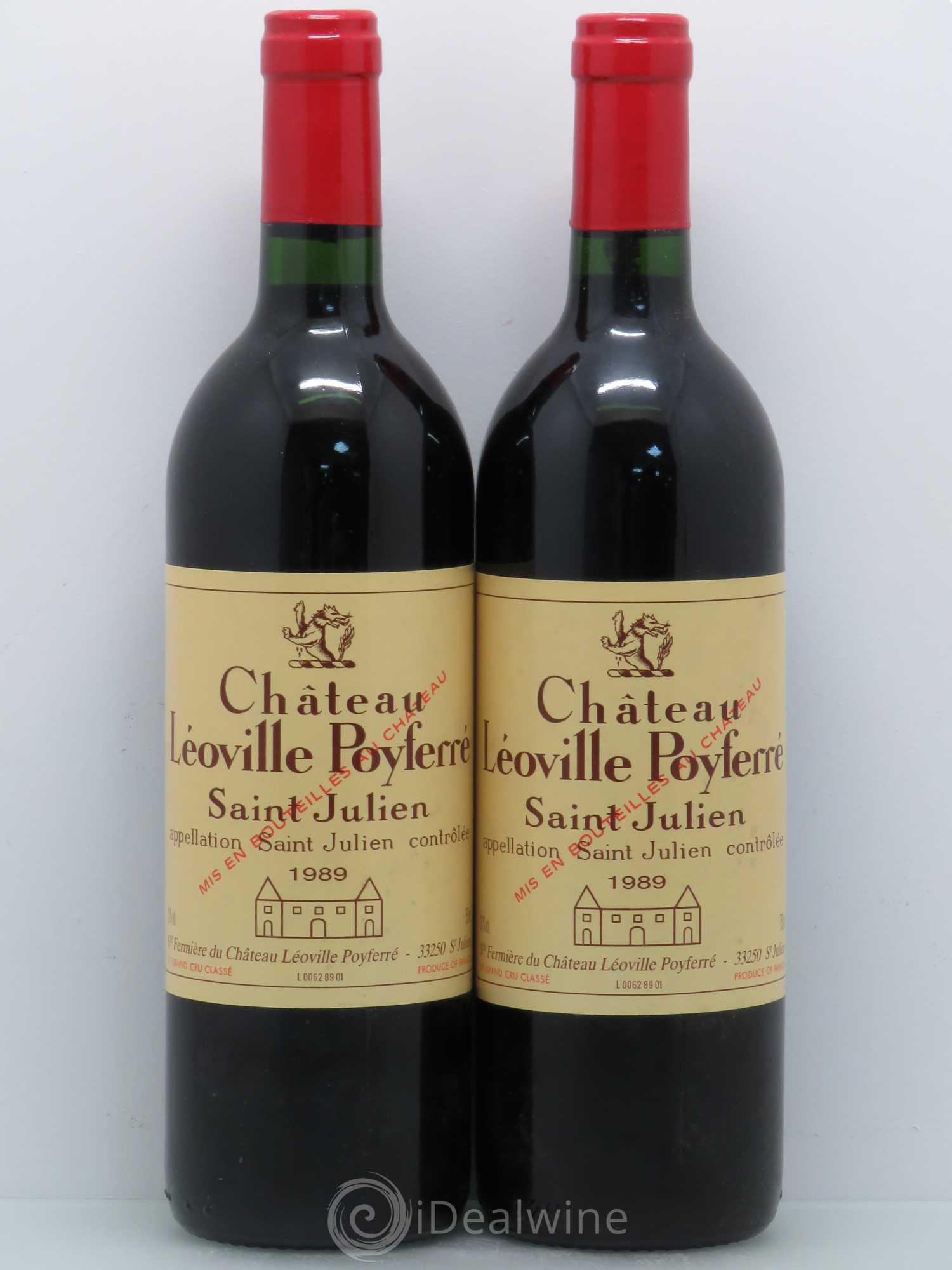 Château Léoville Poyferré 2ème Grand Cru Classé 1989 - Lot de 4 bouteilles - 2