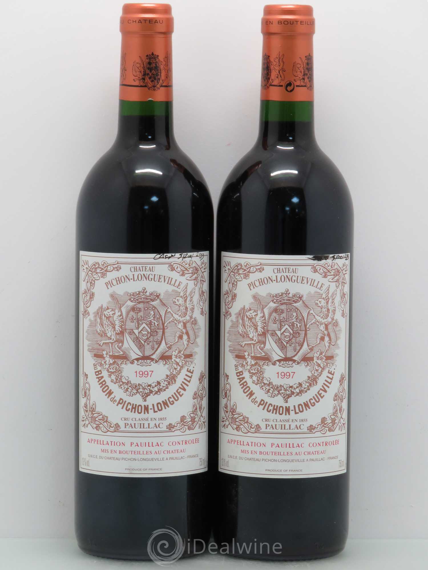 Pichon Longueville Baron 2ème Grand Cru Classé 1997 - Lot de 2 bouteilles - 0