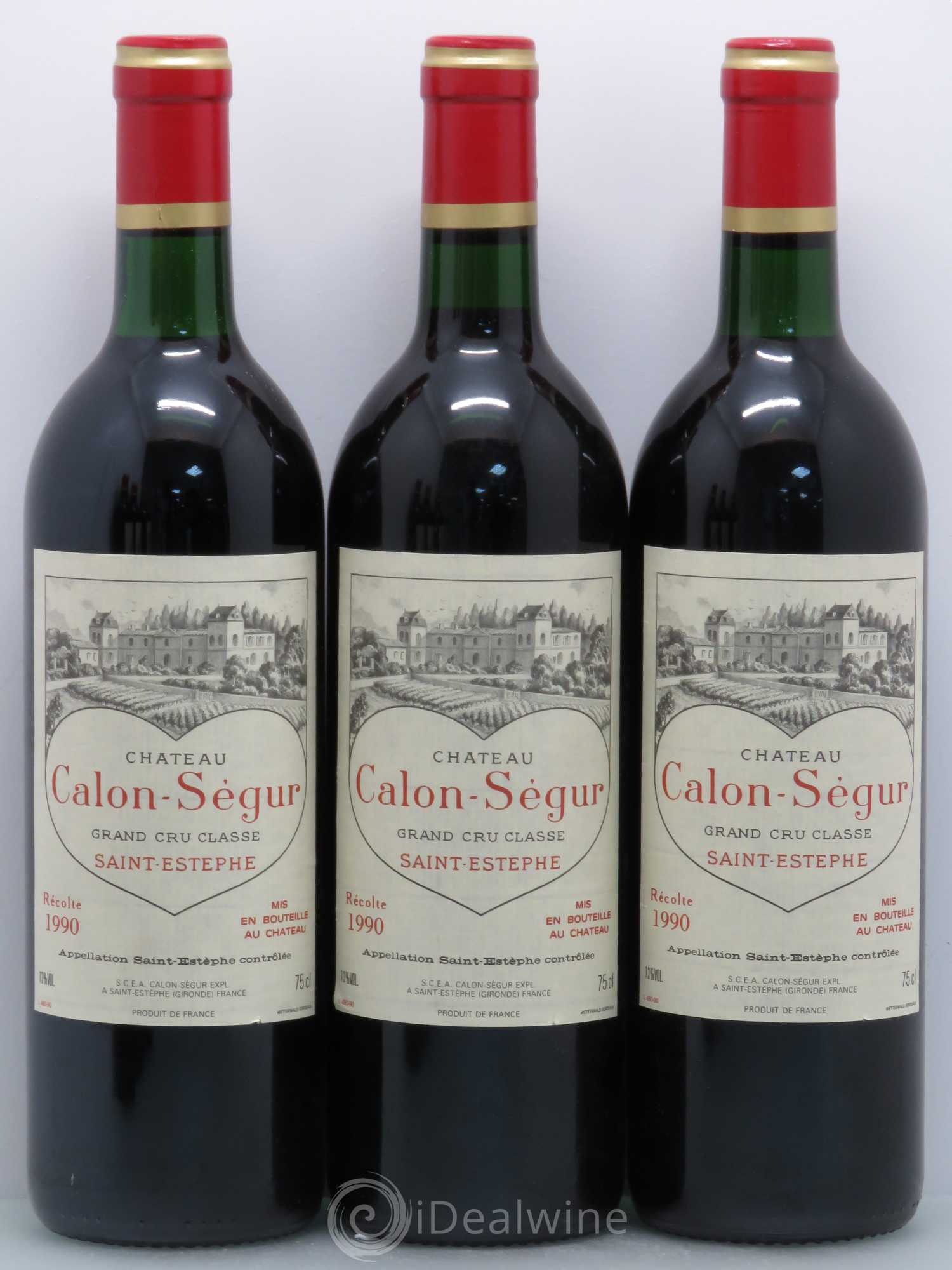 Château Calon Ségur 3ème Grand Cru Classé 1990 - Lot de 6 bouteilles - 1